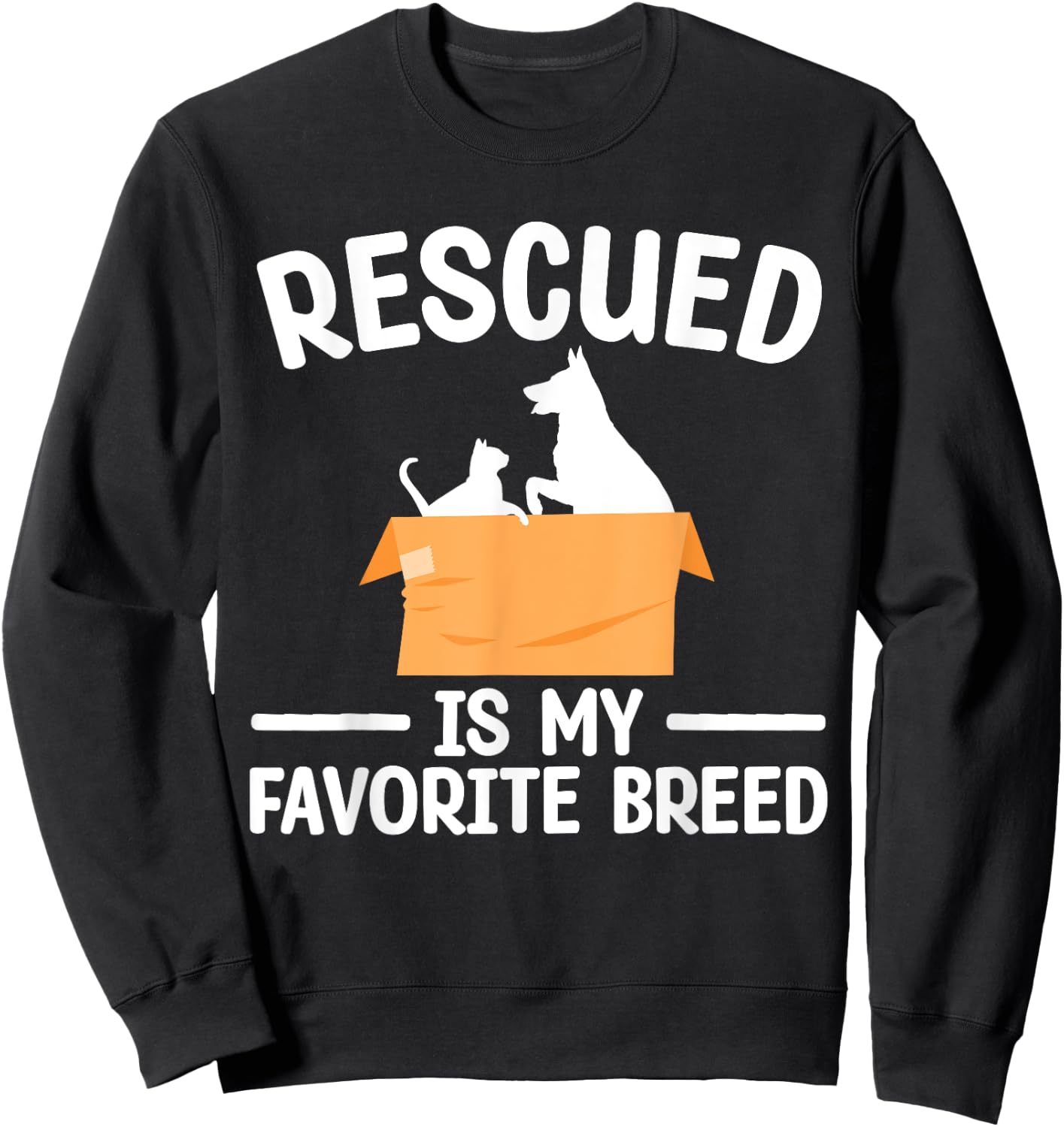 Animal Rescue Art Women Dog Cat Pet Rescuer Lover Sweatshirt - Sweatshirt | Black