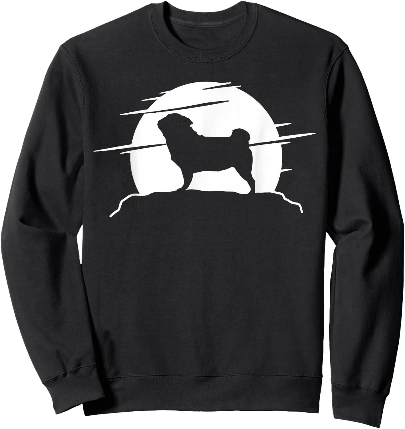Pug Puggie-Dog Sweatshirt - Sweatshirt | Black
