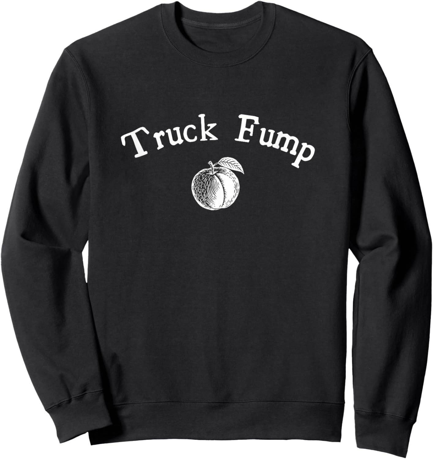 Truck Fump Peach Minimal Art Vintage Inspired Sweatshirt - Sweatshirt | Black
