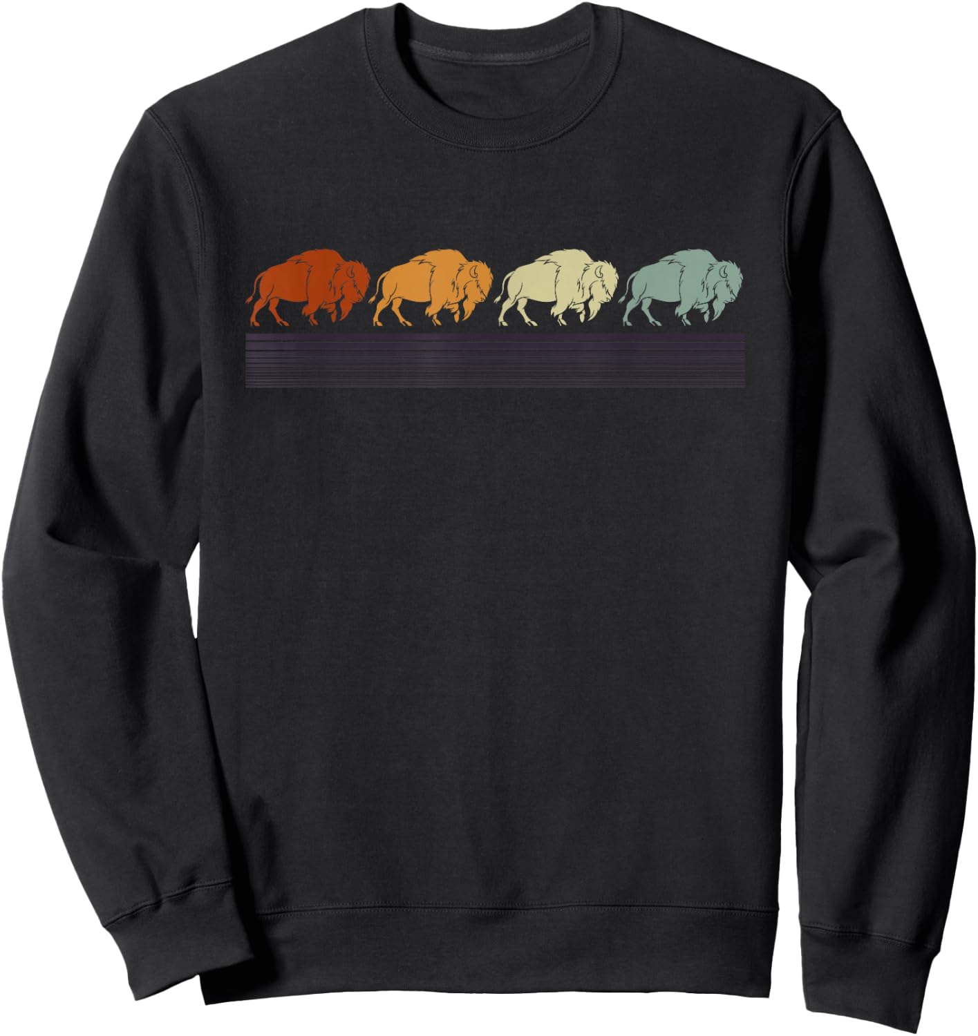 Retro Buffalo Sweatshirt - Sweatshirt | Black