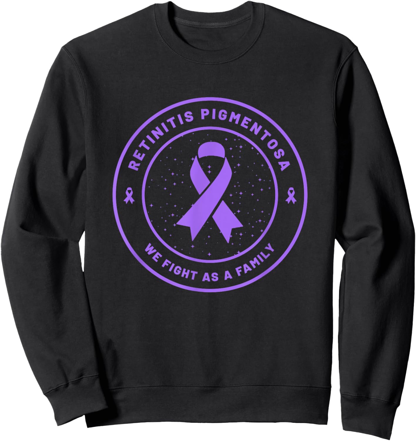 Retinitis Pigmentosa Ribbon Awareness Family Support Gift Sweatshirt - Sweatshirt | Black