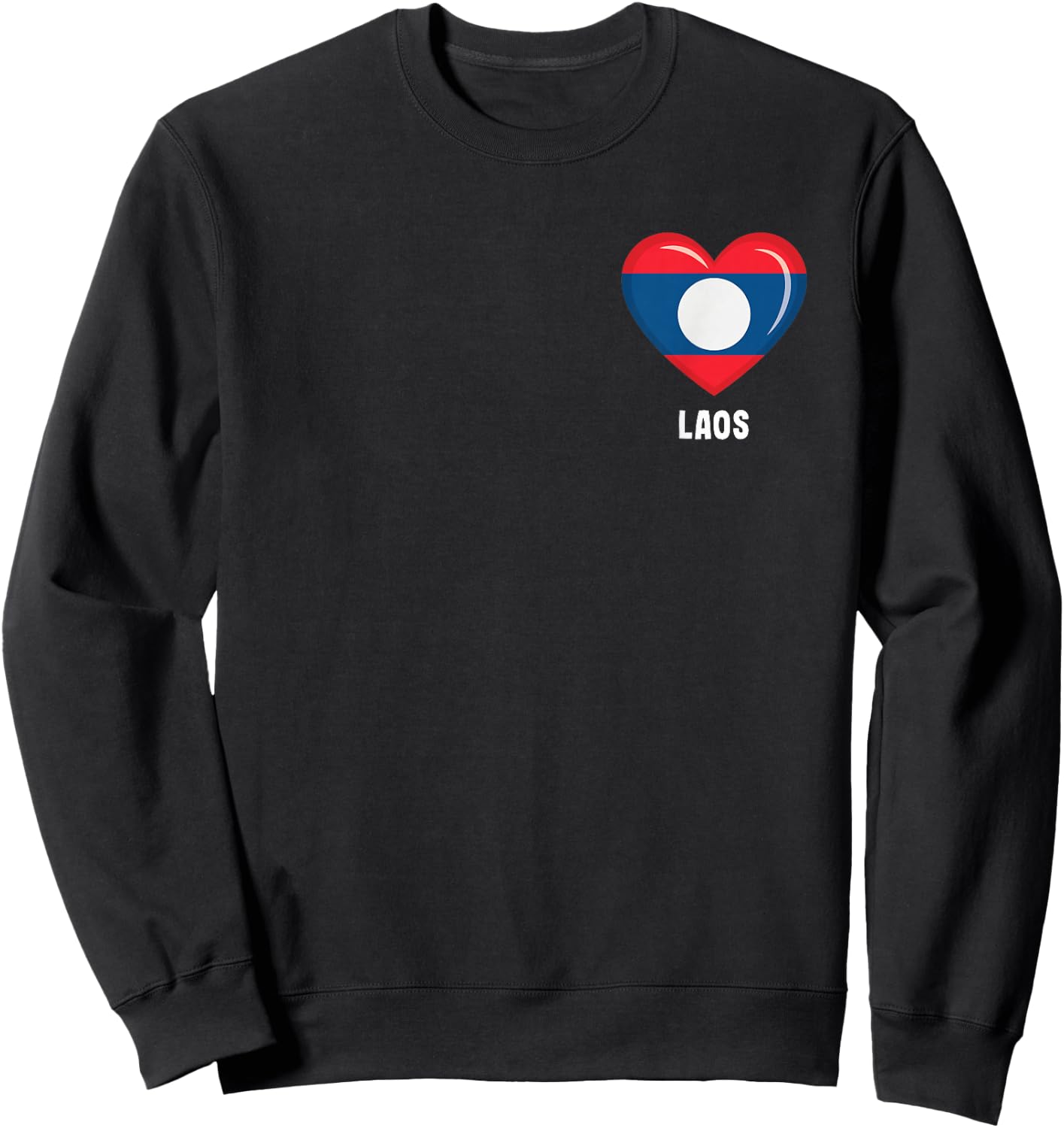 Laos Flag Shirt | Laotian Sweatshirt - Sweatshirt | Black