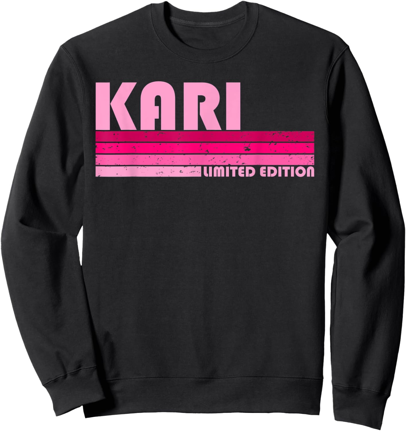 KARI Name Personalized Retro Vintage 80s 90s Birthday Sweatshirt - Sweatshirt | Black