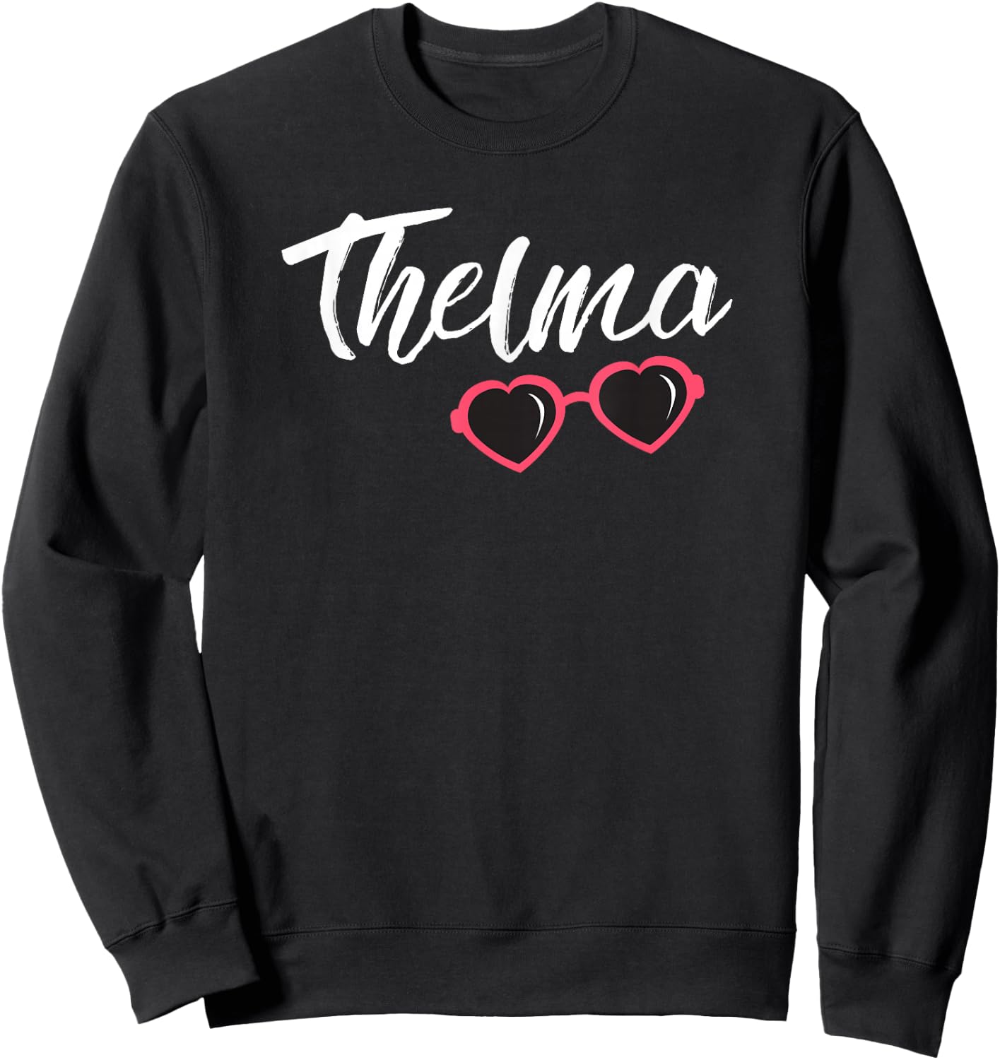 Thelma Pink Glasses Cute Matching Best Friends Sweatshirt - Sweatshirt | Black