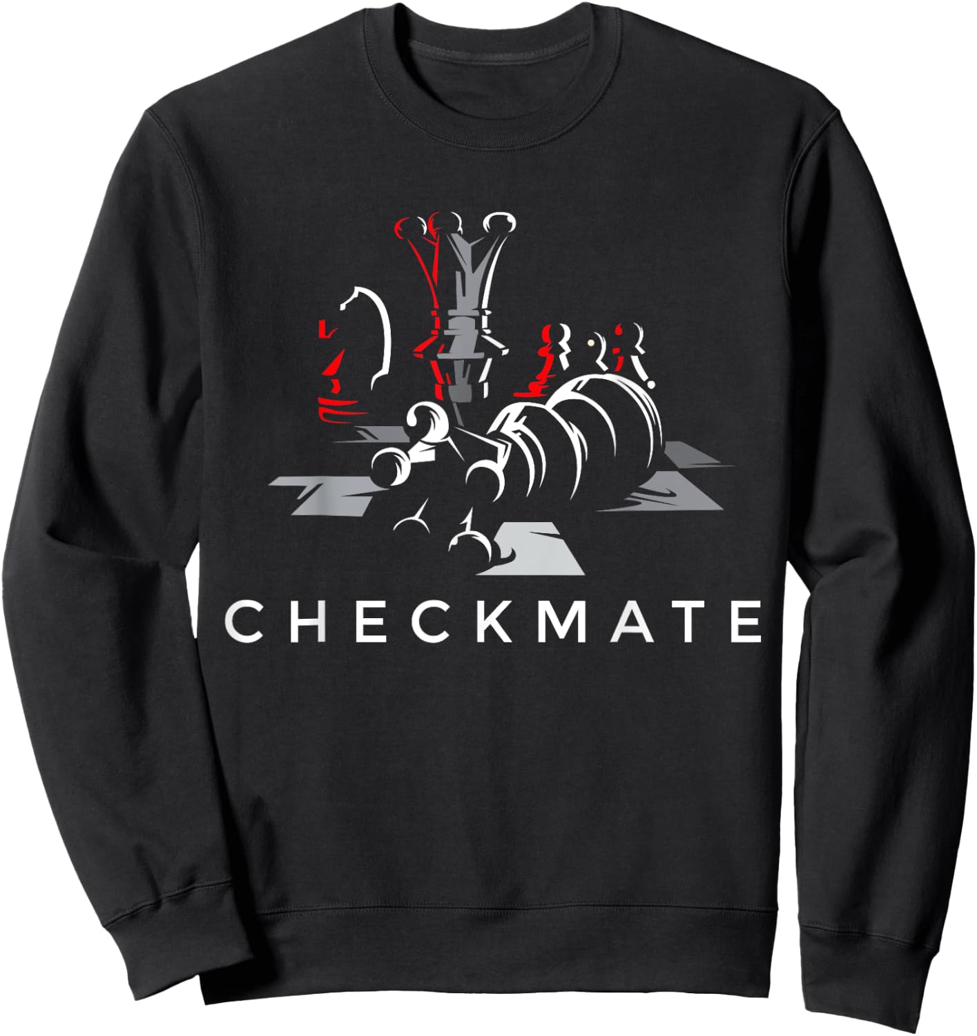 Cool Chess Checkmate Novelty Graphic & Cool Designs Sweatshirt - Sweatshirt | Black