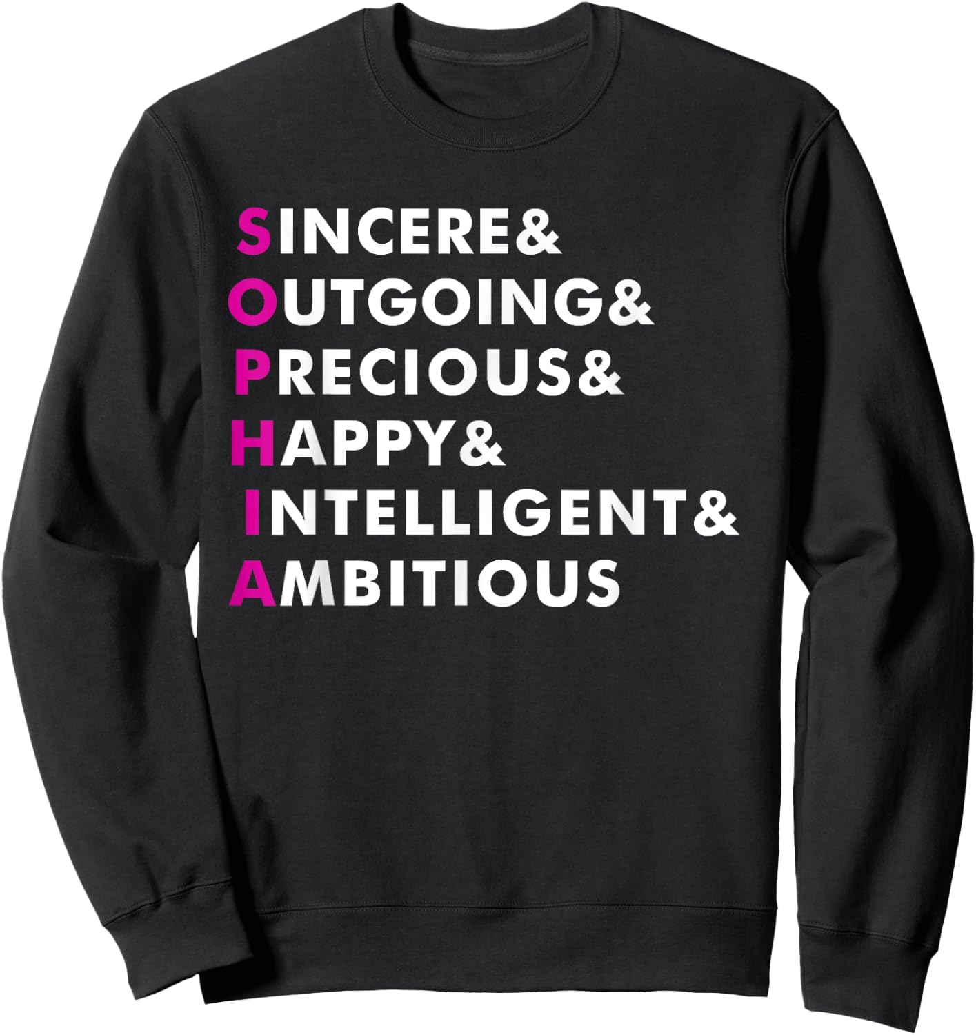 Sophia Name Shirt Personalized Gift Sweatshirt - Sweatshirt | Black