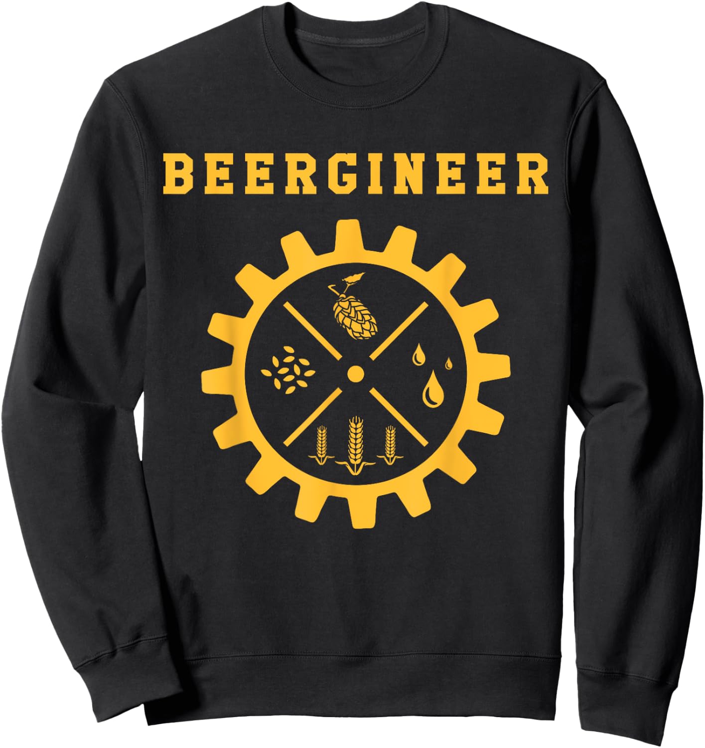 Braueister Beer Brewing Engineer - Beer Brewing Study Uni Sweatshirt - Sweatshirt | Black