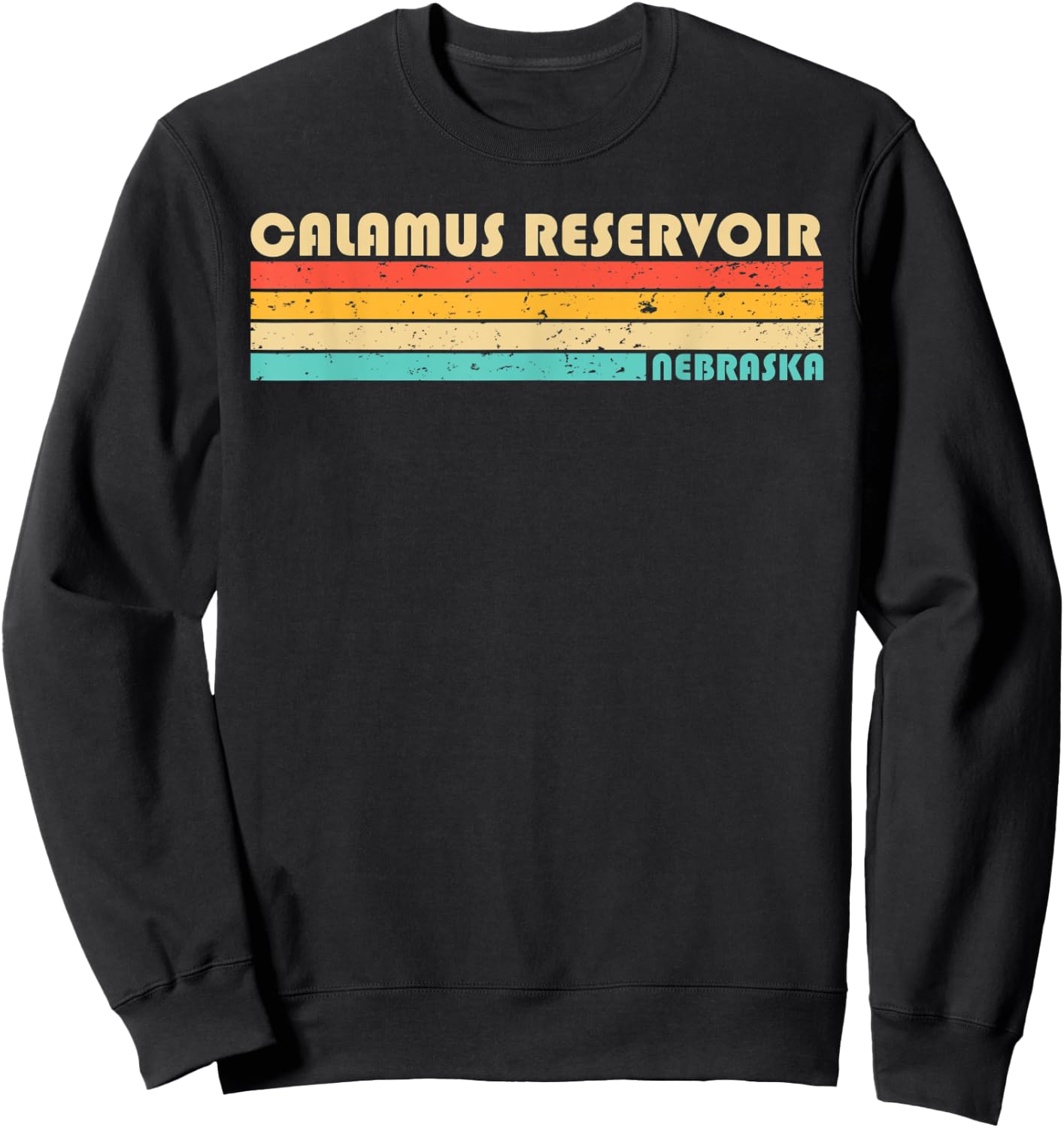CALAMUS RESERVOIR NEBRASKA Funny Fishing Camping Summer Men Women Kids Sweatshirt - Sweatshirt | Black