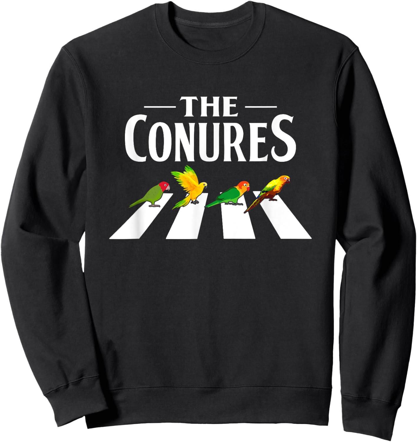 Sun Conure Parrot Pedestrian Design for a Conure Owner , Black, Small Sweatshirt - Sweatshirt | Black