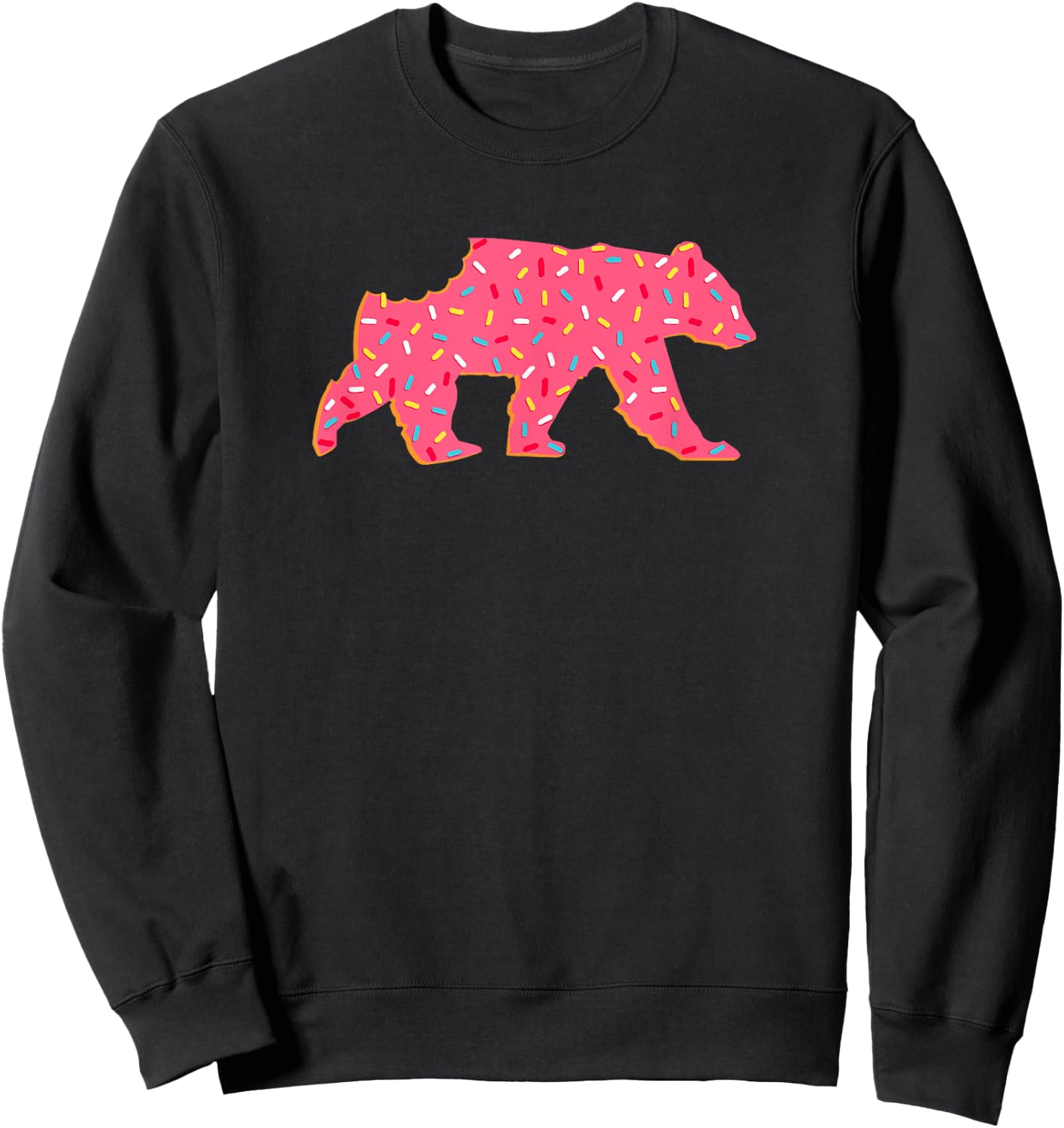 Animal Cracker Frosted Gay Bear with Sprinkles and a Bite Sweatshirt - Sweatshirt | Black