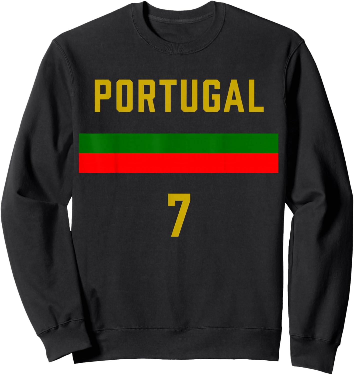 Portugal Football Fan Jersey Nr. 7 Soccer Sweatshirt - Sweatshirt | Black