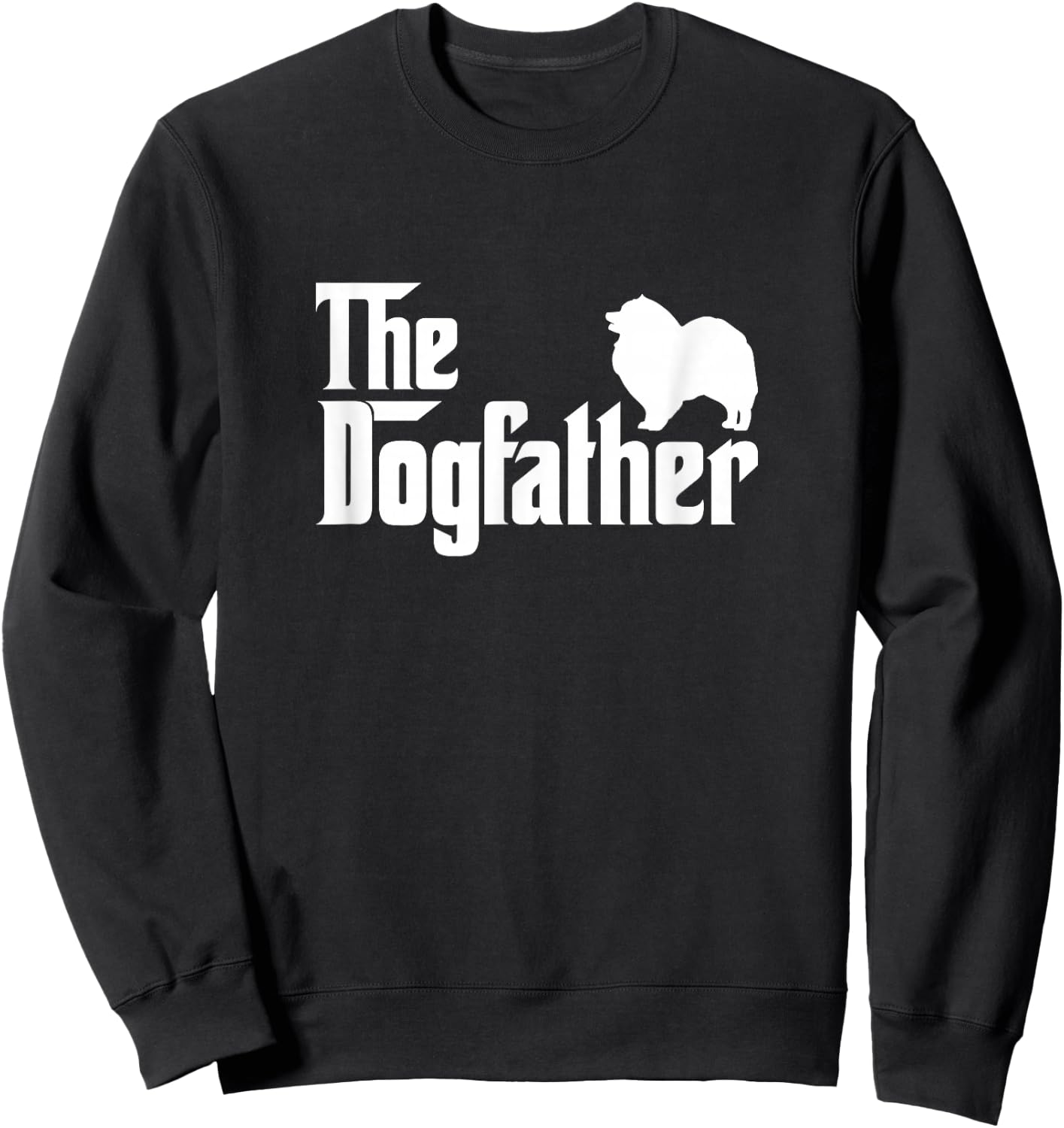 Keeshonden Lover Gift DogFather Sweatshirt - Sweatshirt | Black