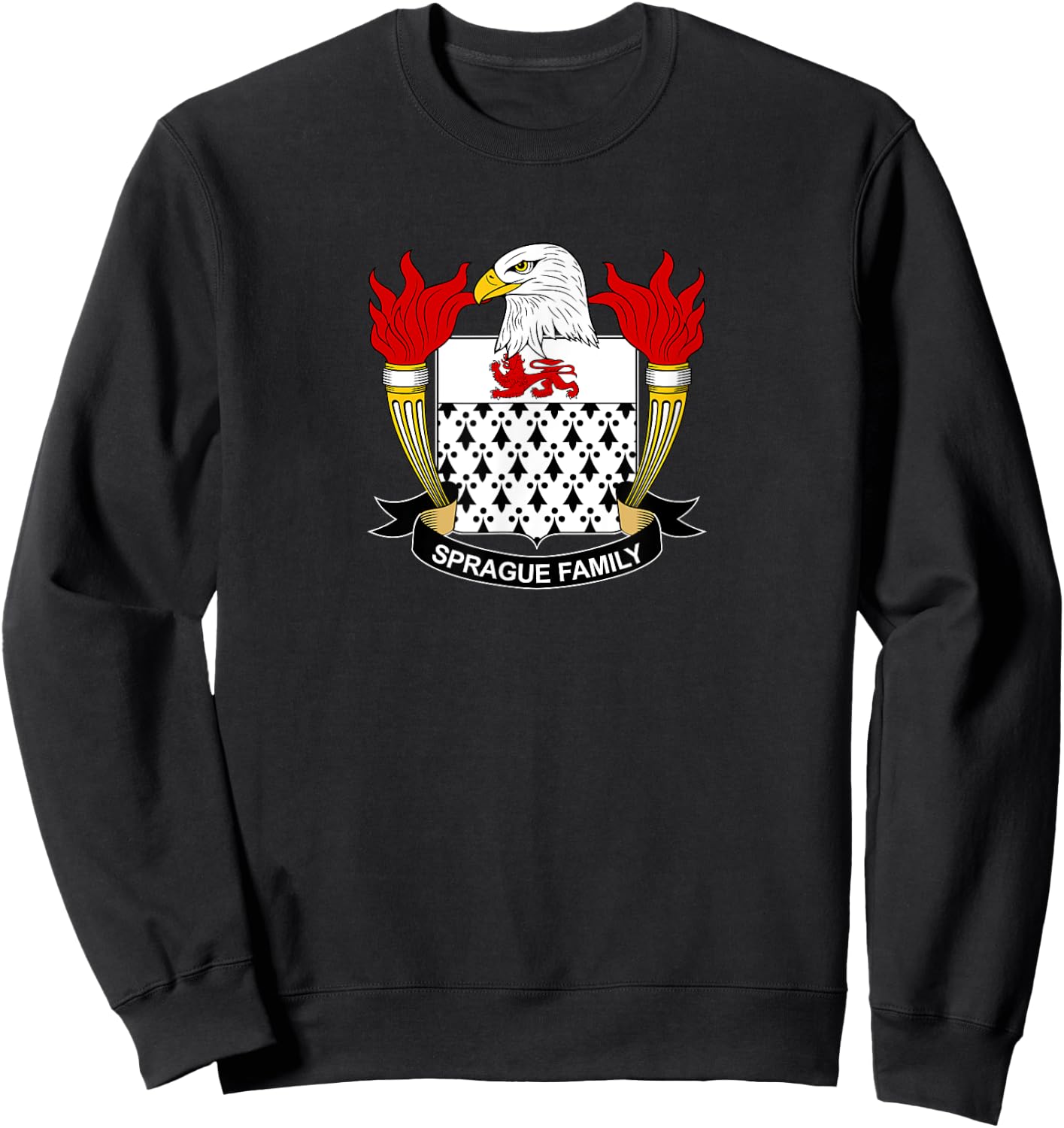 Sprague Coat of Arms - Family Crest Sweatshirt - Sweatshirt | Black