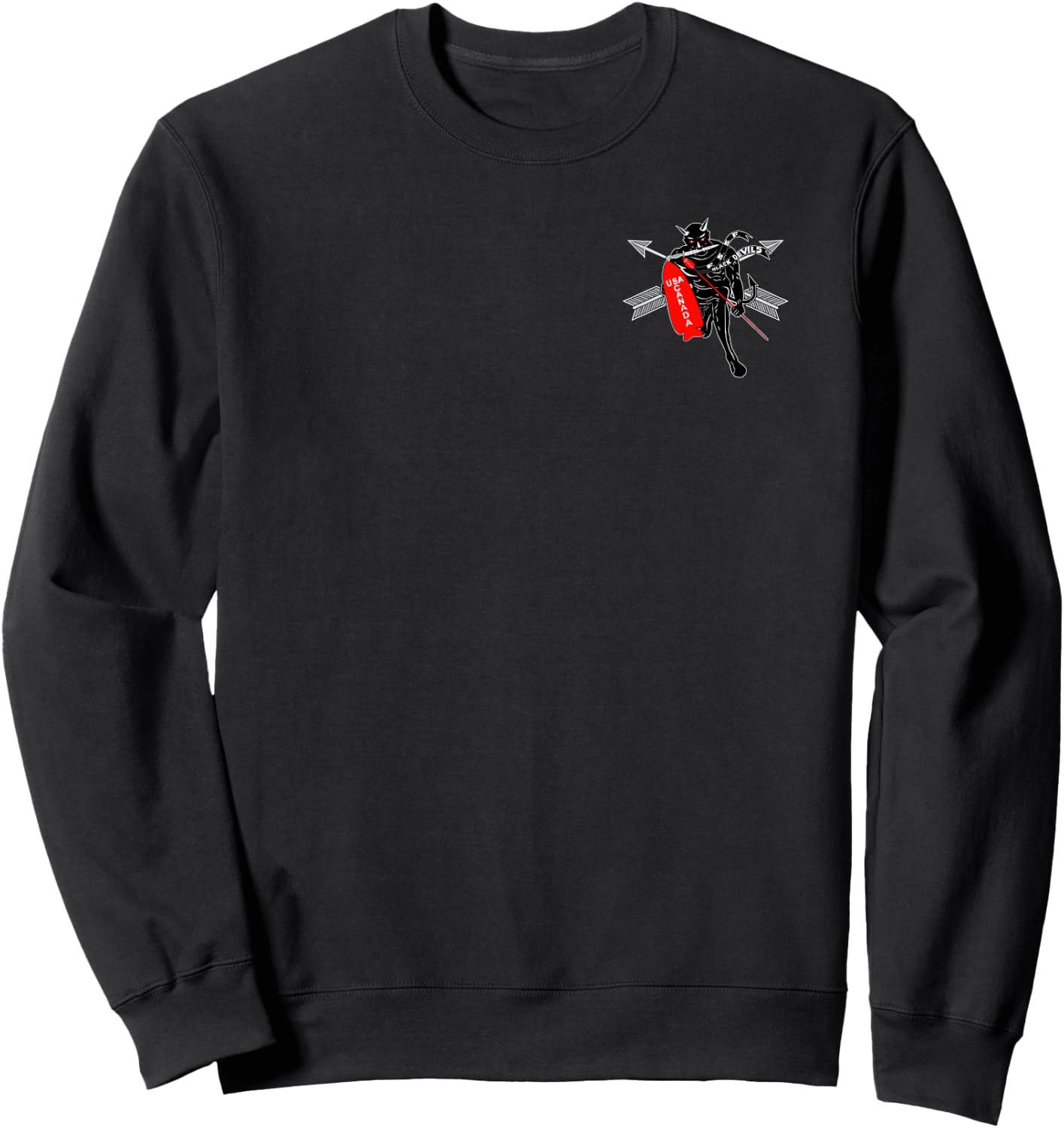 WW2 First Special Service Forces With SF Branch Arrows Sweatshirt - Sweatshirt | Black