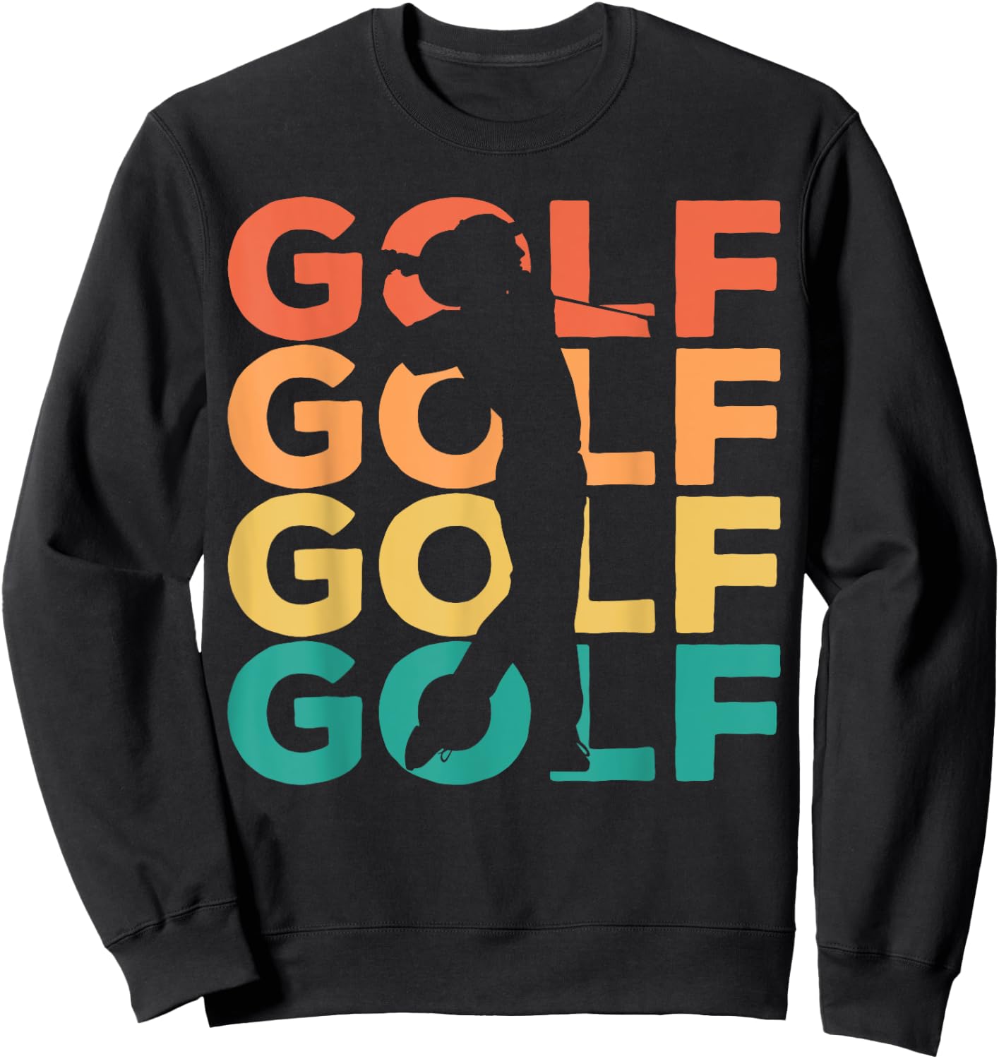 Retro Vintage Golfing Gift Golfers Sweatshirt - Sweatshirt | Black