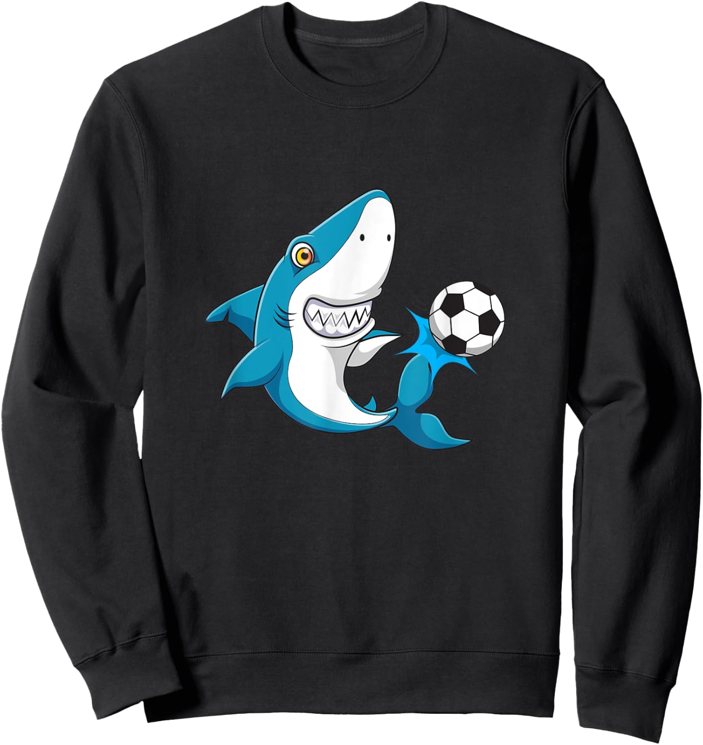 Cute soccer shark for soccer players Sweatshirt - Sweatshirt | Black