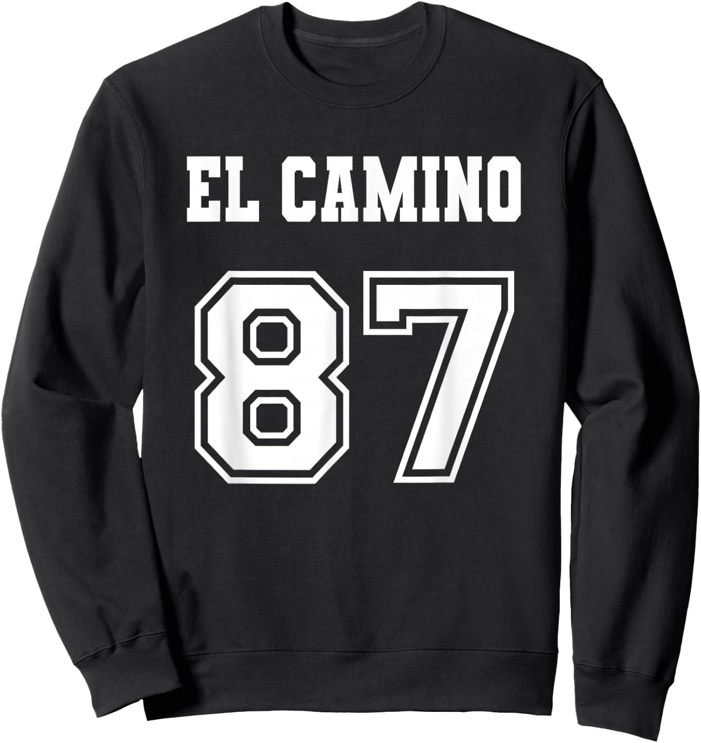 Jersey Style El Camino 87 1987 Sweatshirt - Sweatshirt | Black