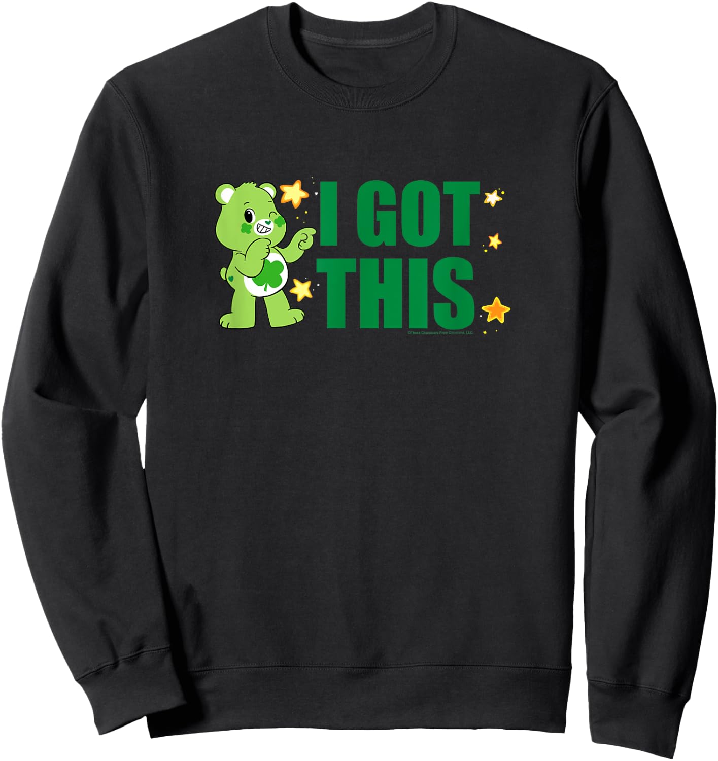 Care Bears Good Luck Bear I Got This Cute Cartoon Sweatshirt - Sweatshirt | Black