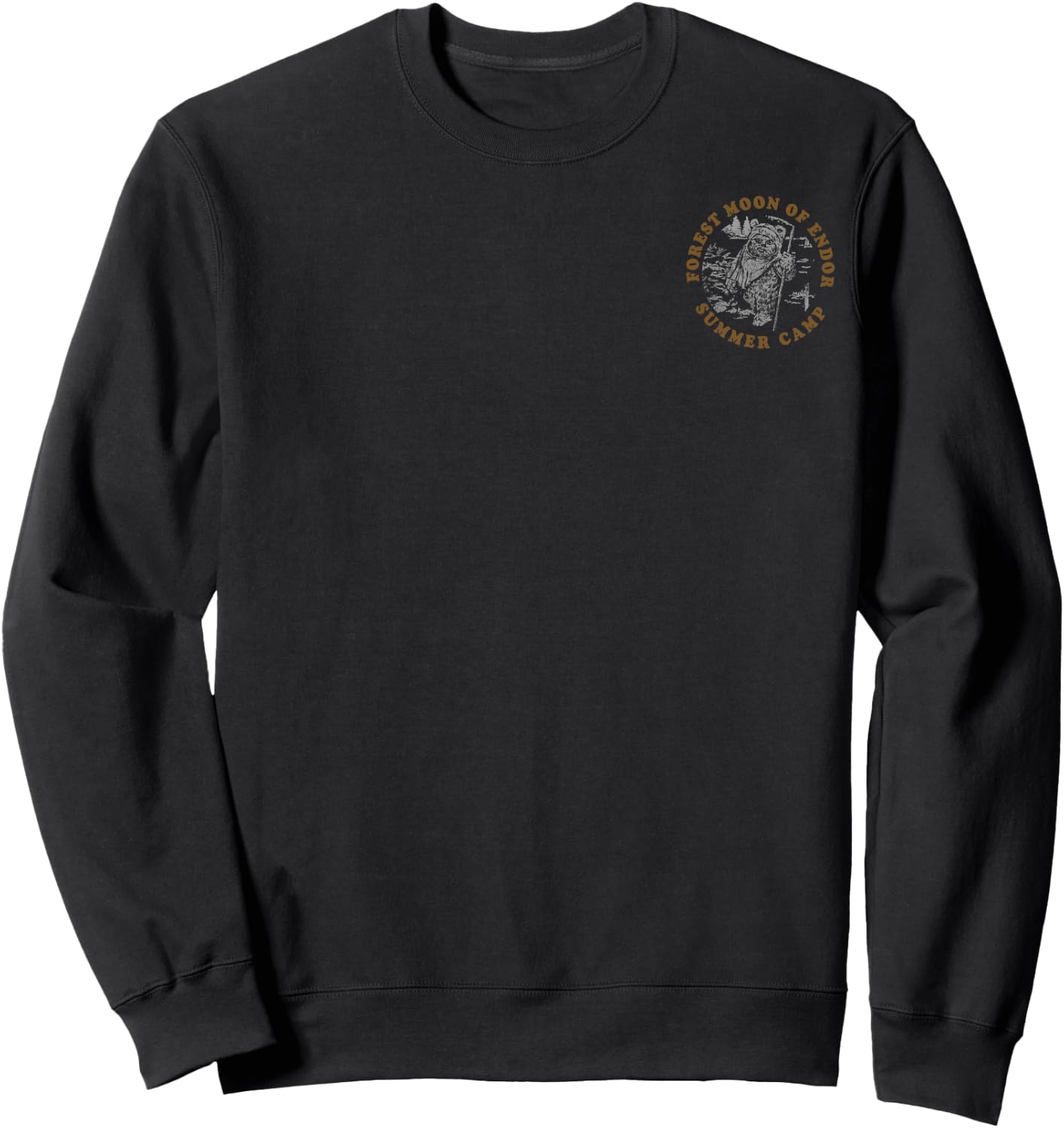 Star Wars Endor Ewoks Pocket Logo Front & Back Sweatshirt - Sweatshirt | Black