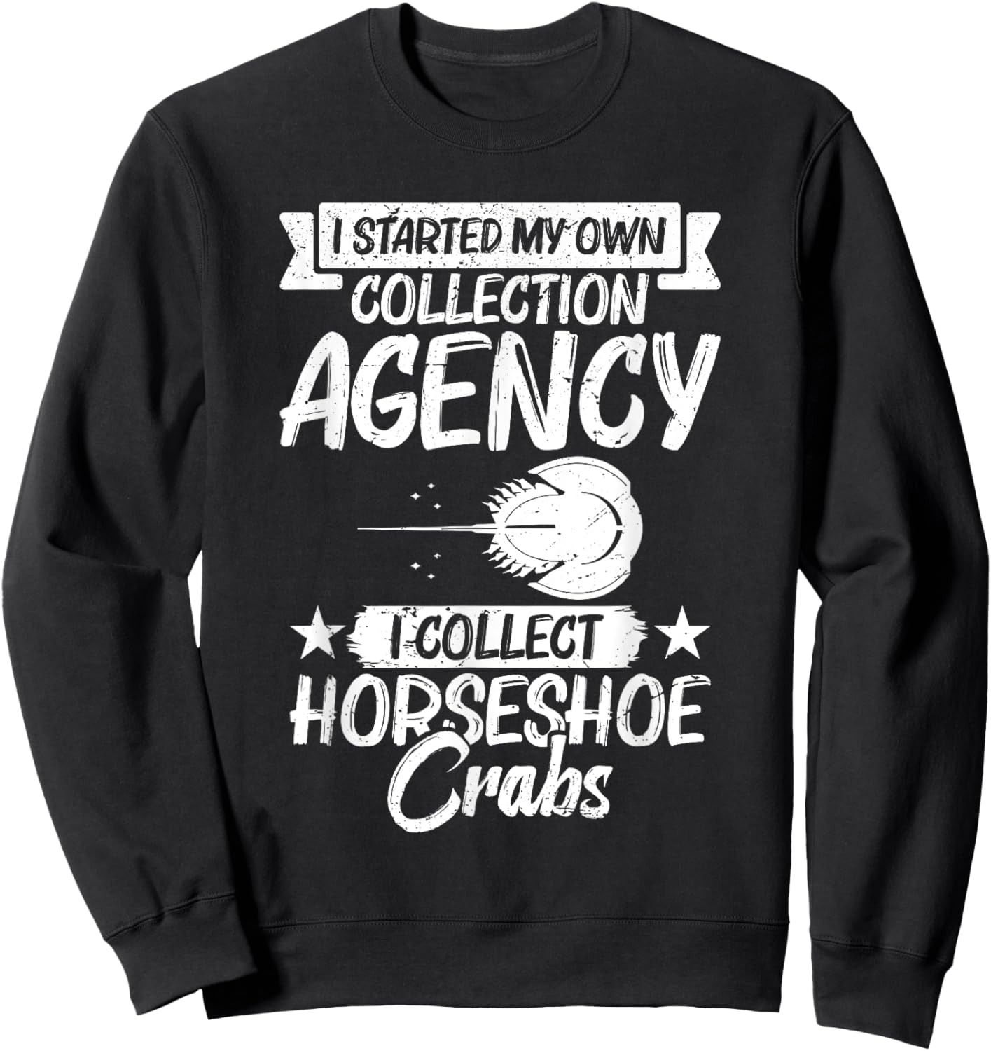 Horseshoe Crab Fossil Lover Biologist Xiphosura Encycloart Sweatshirt - Sweatshirt | Black
