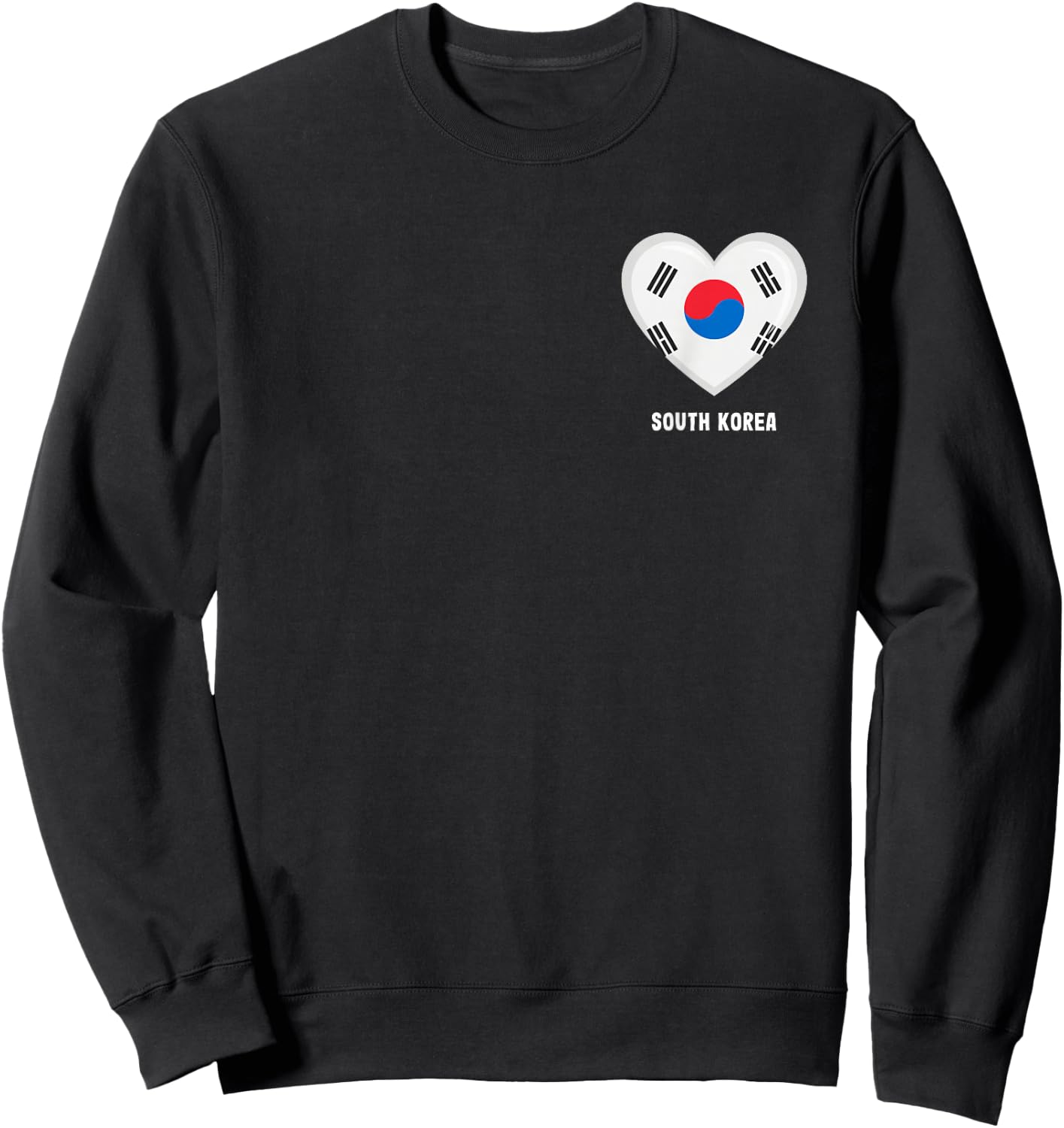 South Korea Flag Shirt | South Korean Sweatshirt - Sweatshirt | Black