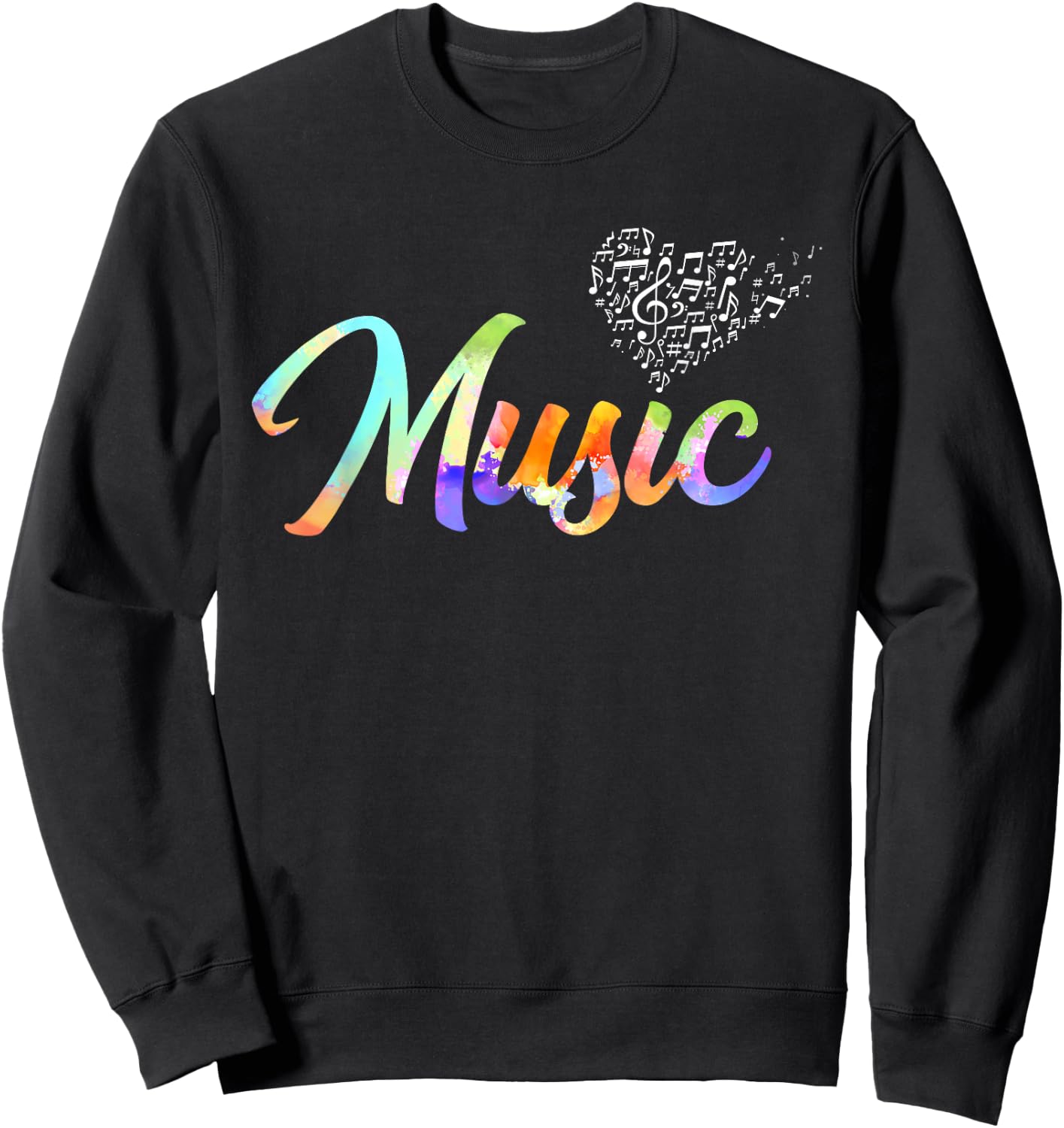 Musical Instrument Player Music Notes Treble Clef Gift Sweatshirt - Sweatshirt | Black