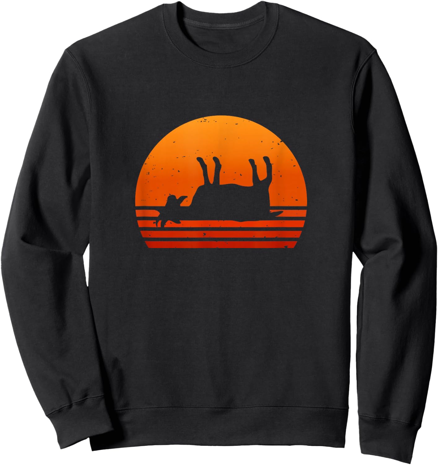 Funny Distressed Vintage Fainting Goat Animal Lover Sweatshirt - Sweatshirt | Black