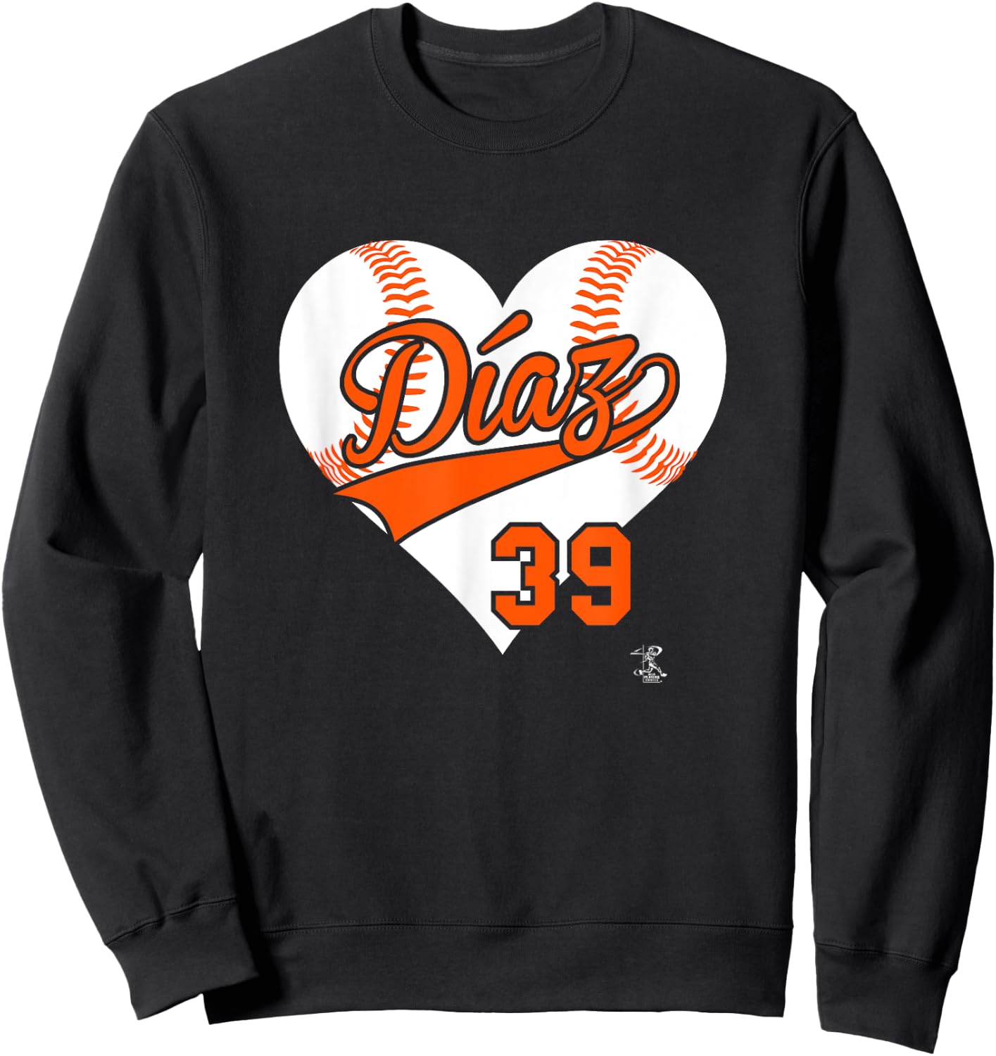 Edwin Diaz Baseball Heart Gameday Sweatshirt - Sweatshirt | Black