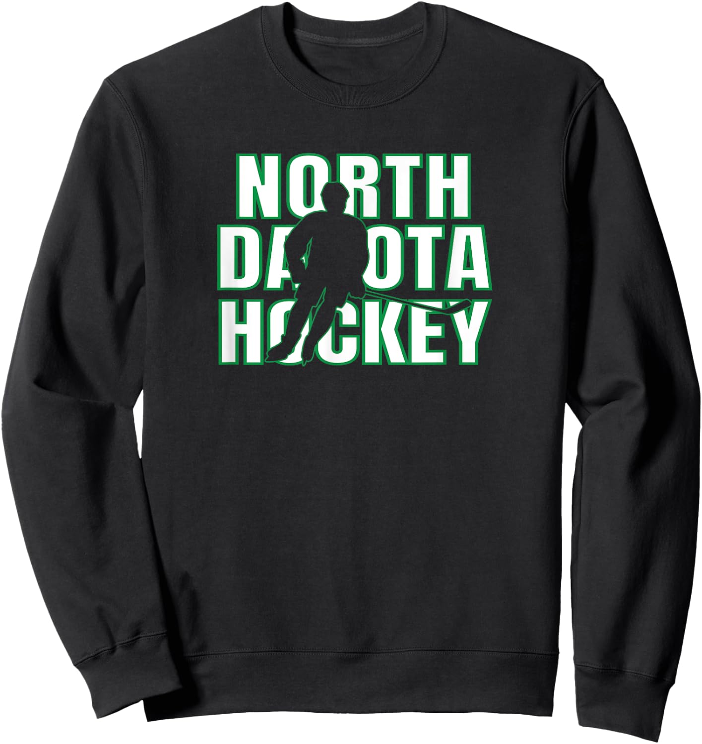 Team North Dakota Ice Hockey Player Forward Coach State Gift Sweatshirt - Sweatshirt | Black