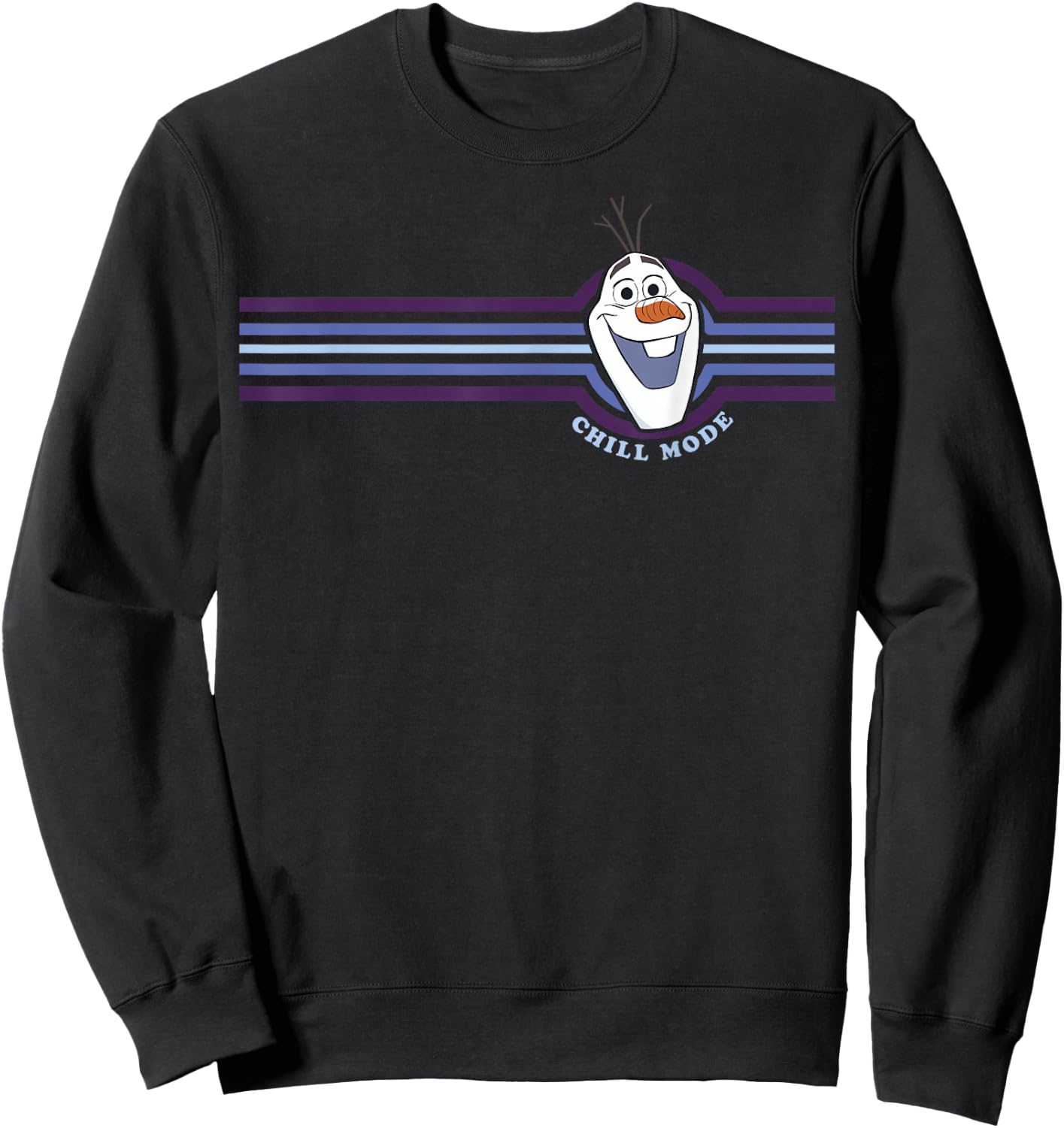 Disney Frozen 2 Olaf Chill Mode Stripes Sweatshirt - Sweatshirt | Black