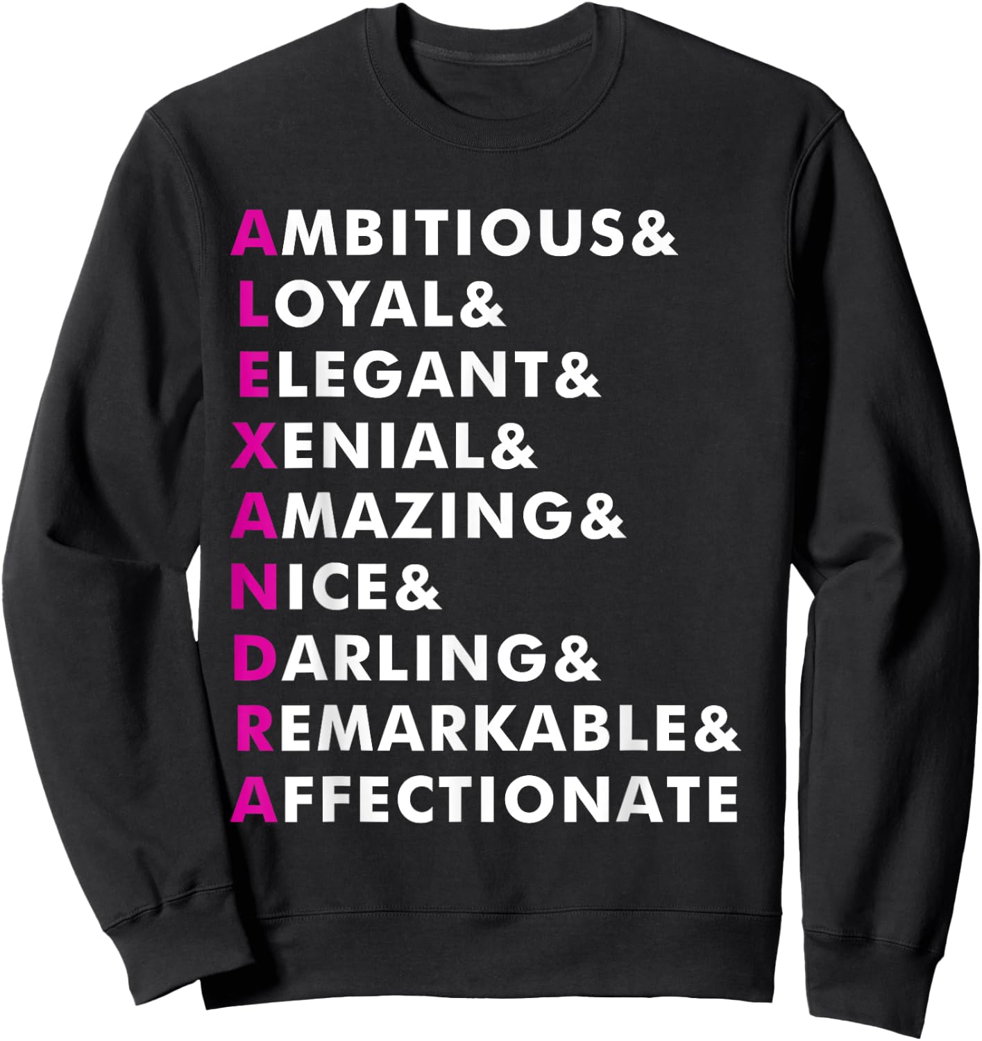 Alexandra Name Shirt Personalized Gift Sweatshirt - Sweatshirt | Black