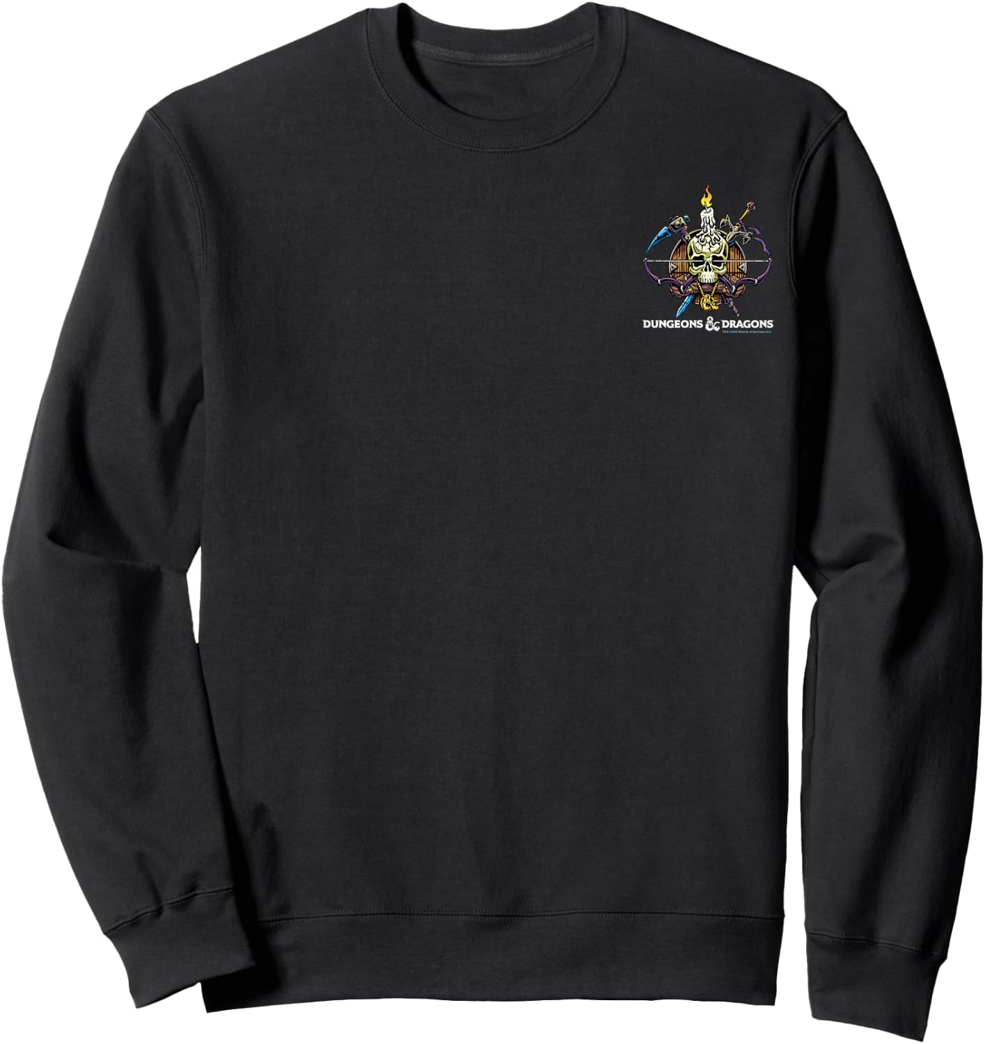 Dungeons & Dragons Skull Badge Pocket Sweatshirt - Sweatshirt | Black