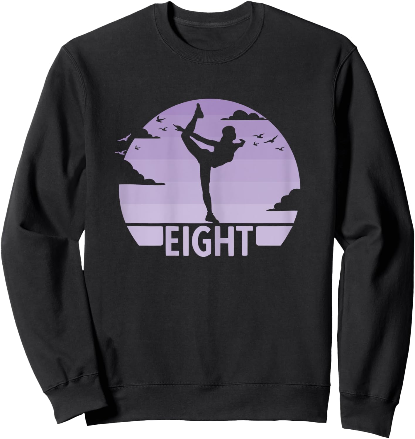 8th Birthday Gymnast Dancer 8 Years Girl Gymnastics Sweatshirt - Sweatshirt | Black