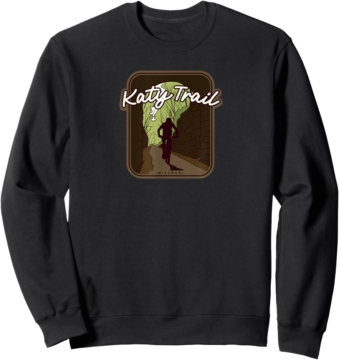 Katy Trail – Missouri, cycling Sweatshirt - Sweatshirt | Black