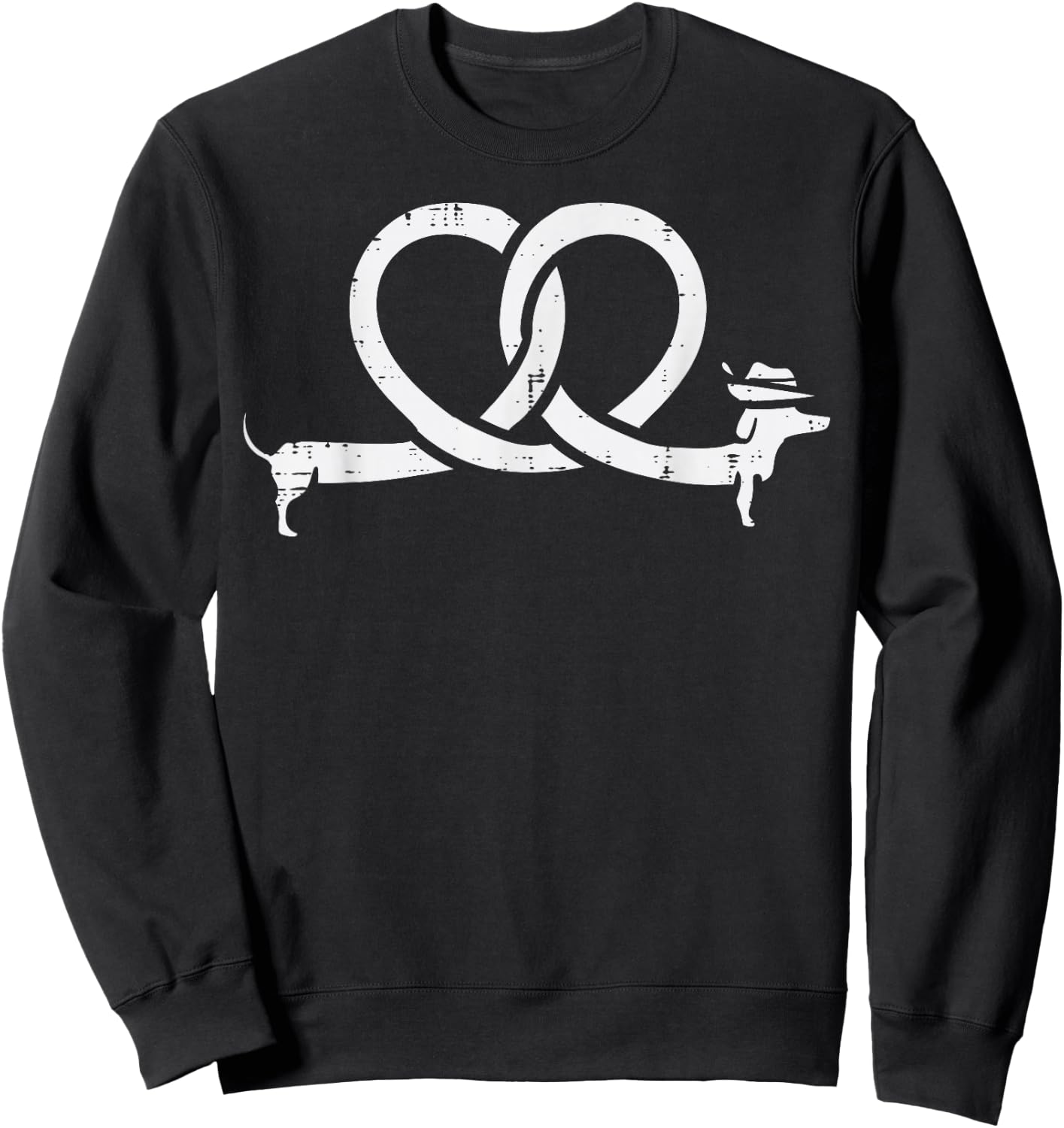 Oktoberfest Pretzel Dachshund Wiener Costume Women Kids Men Sweatshirt - Sweatshirt | Black