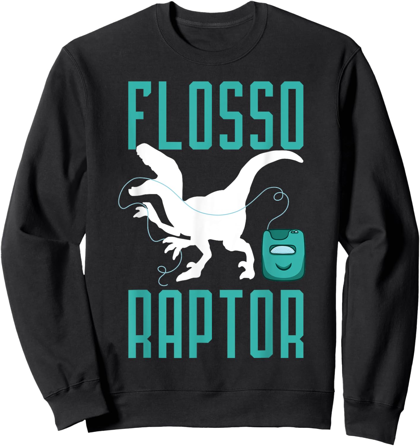 Dinosaur Dentist Dental Surgeon Dino Mouth Doctor Gift Sweatshirt - Sweatshirt | Black