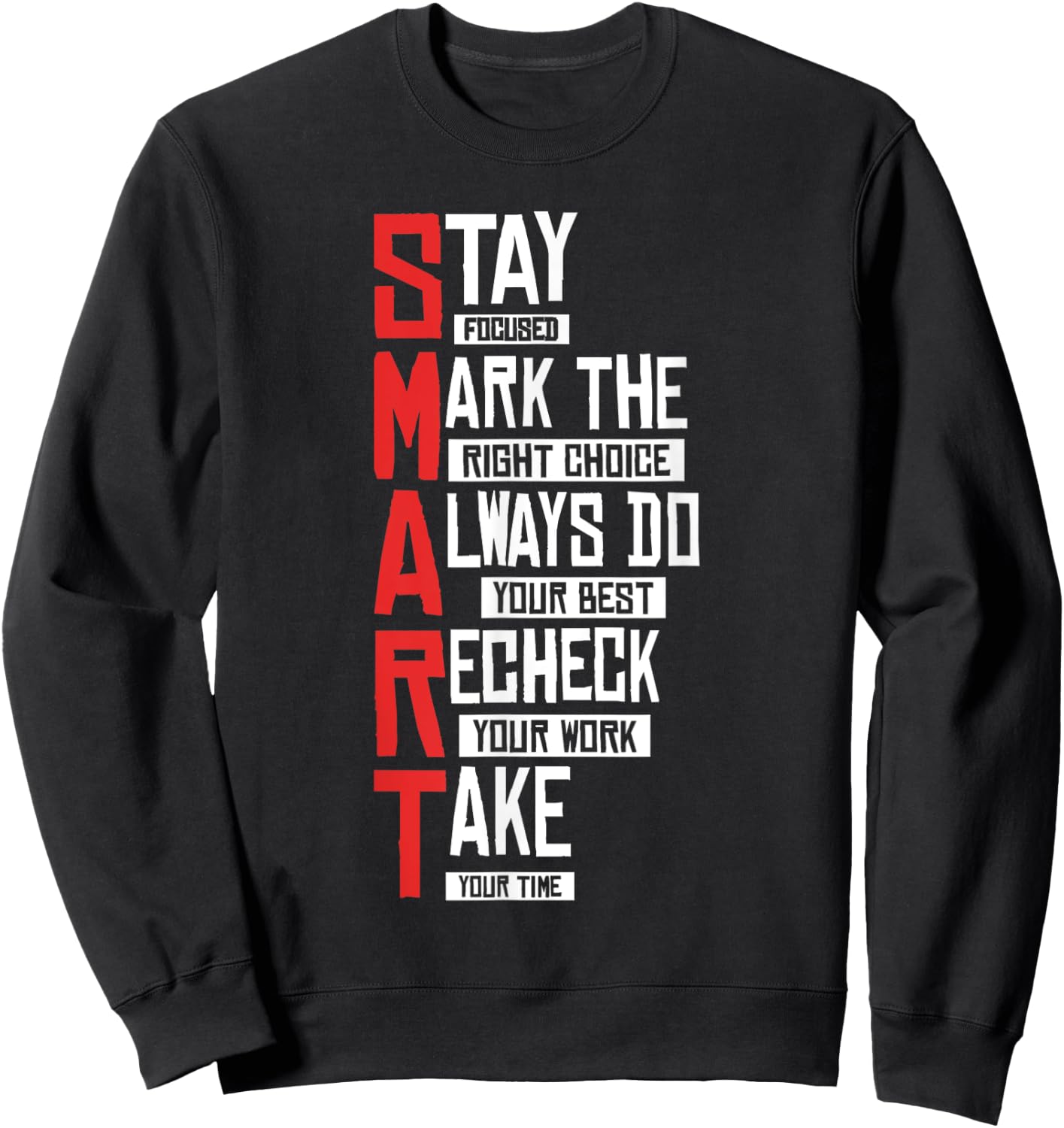 Test Day Teacher- Smart Design Testing Day Exam Sweatshirt - Sweatshirt | Black