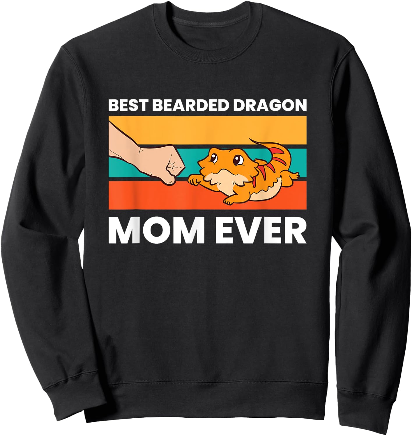 Best Bearded Dragon Mom Ever Lizard Girl Bearded Dragon Sweatshirt - Sweatshirt | Black