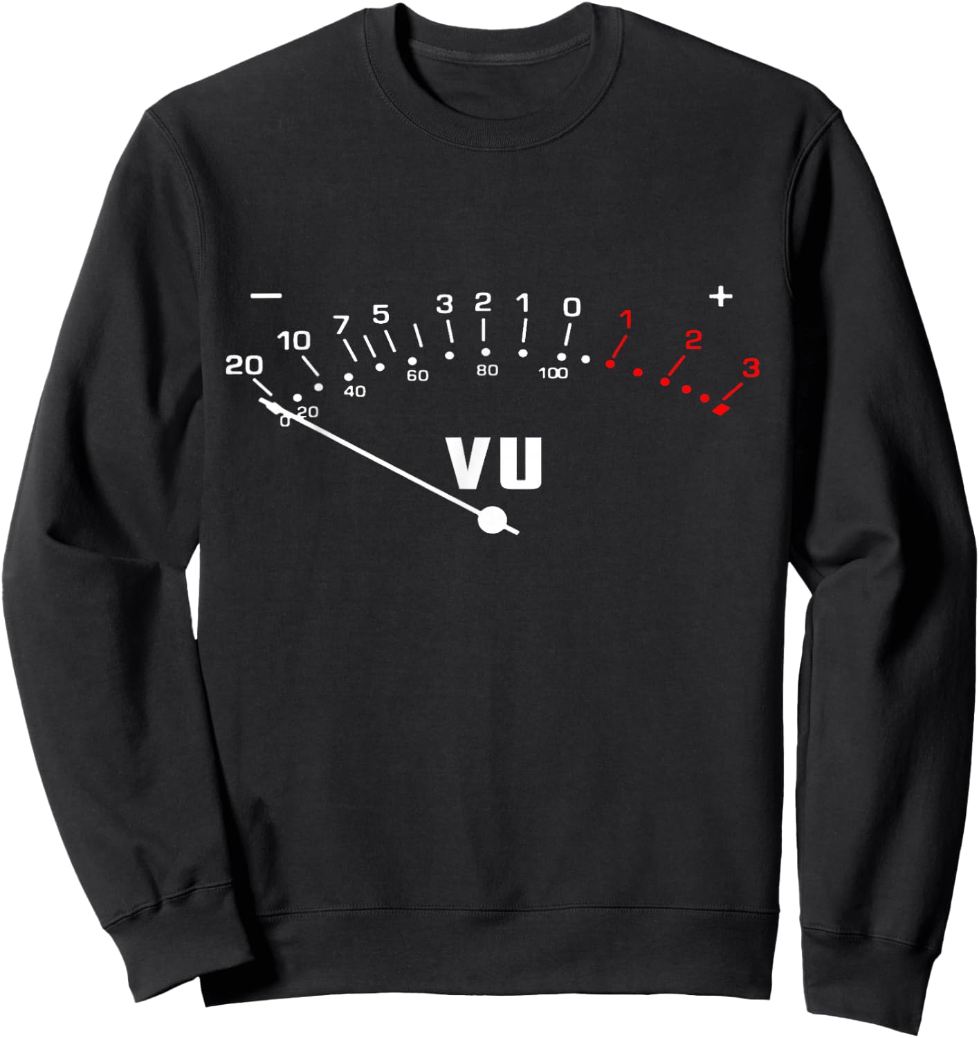 VU Sound Technician Audio Volume Meter Sweatshirt - Sweatshirt | Black