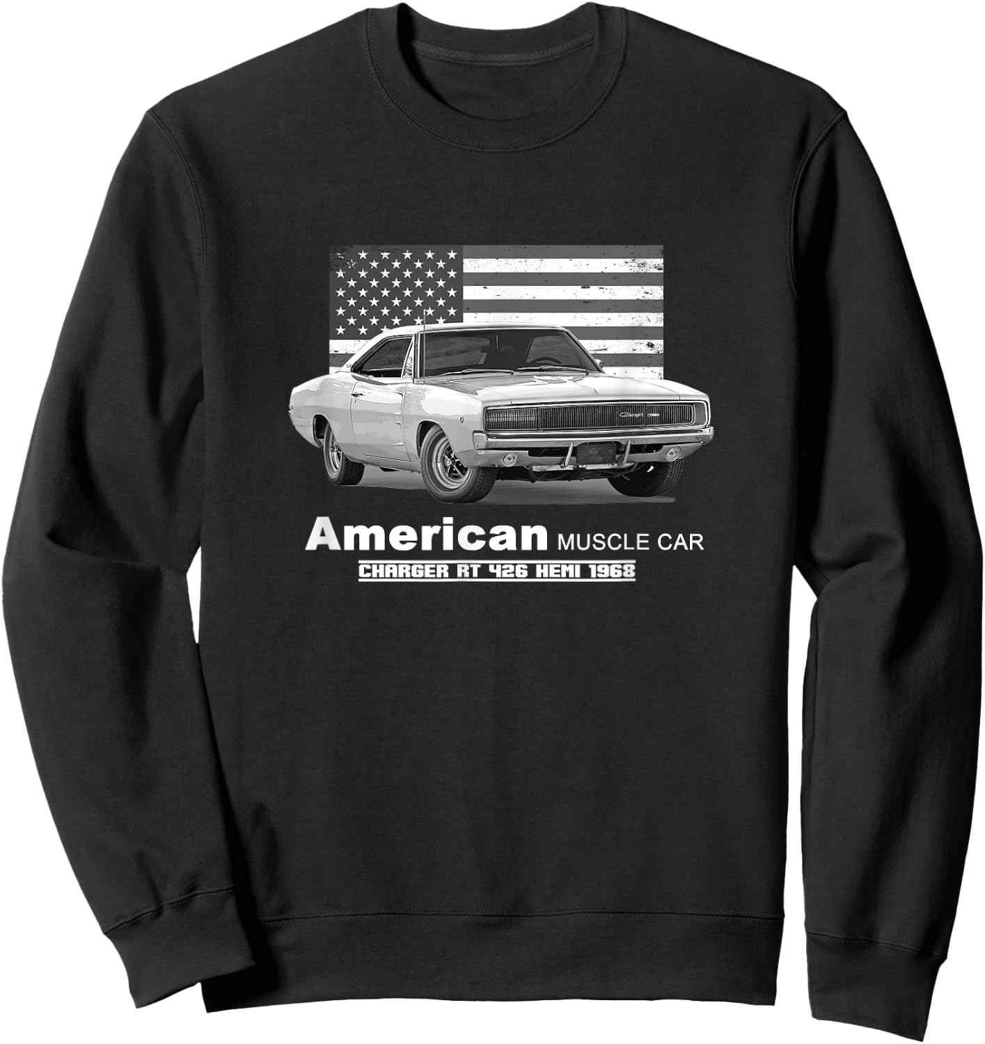 Charger RT 426 Hemi American Muscle Car 60s 70s Sweatshirt - Sweatshirt | Black