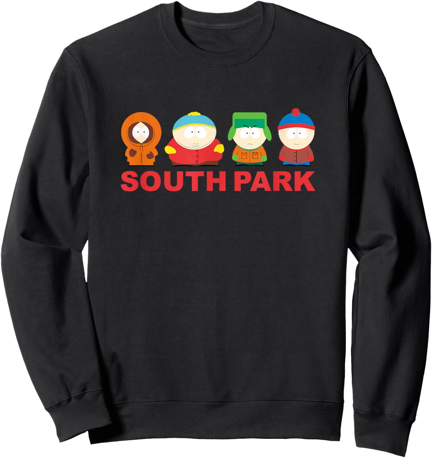 South Park Gang On Top of Logo Sweatshirt - Sweatshirt | Black