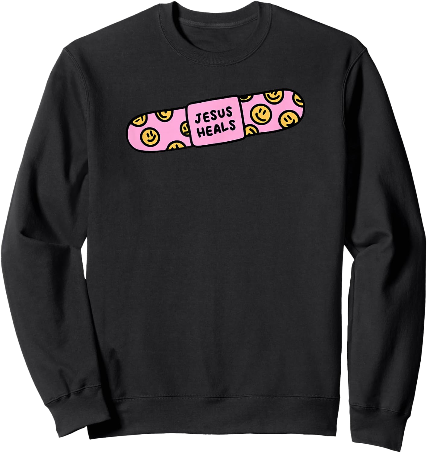 Jesus heal Funny Christian Faith Healer Healing Sweatshirt - Sweatshirt | Black