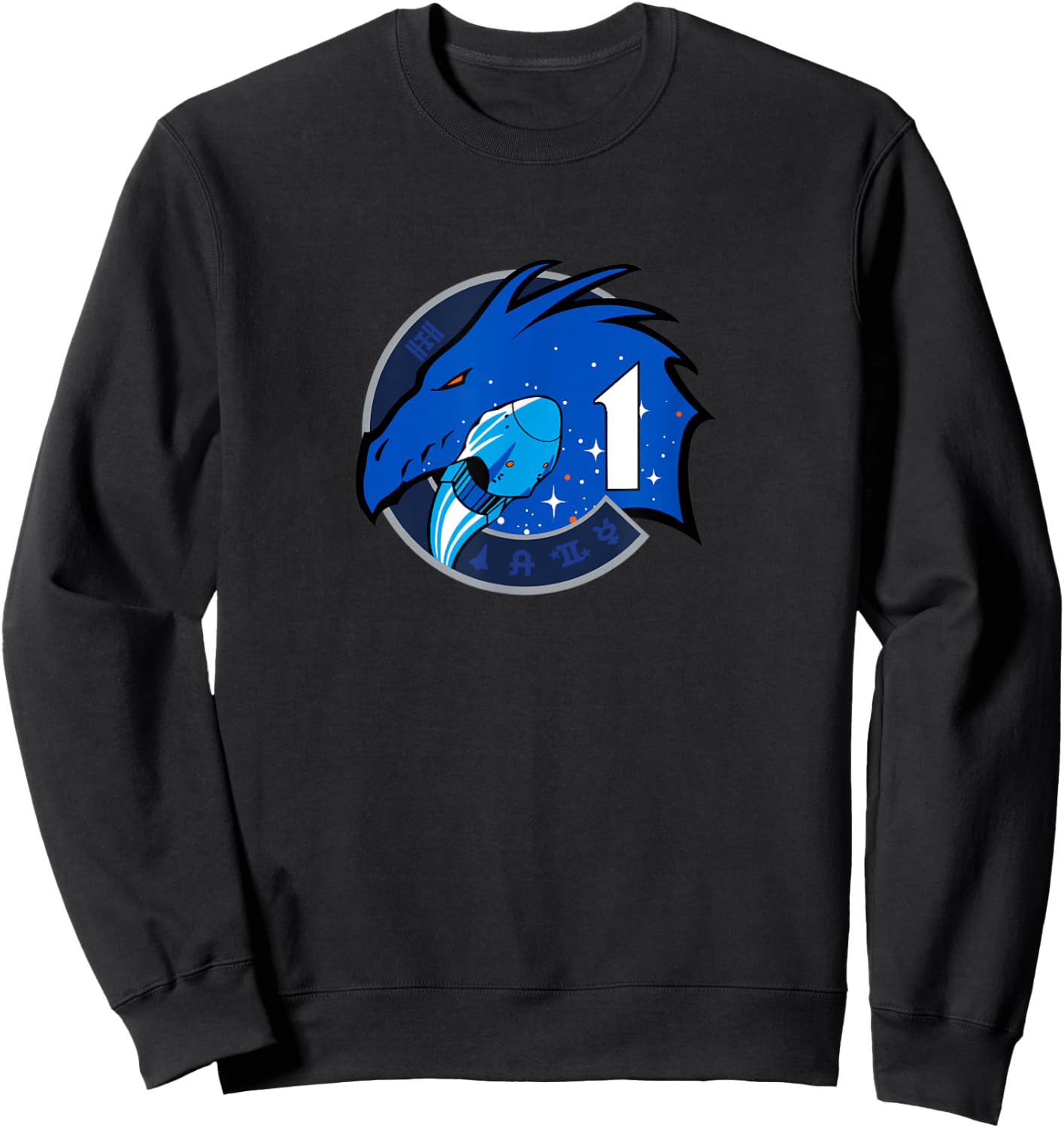 NASA Space Crew Dragon Spacecraft Crew-1 Sweatshirt - Sweatshirt | Black