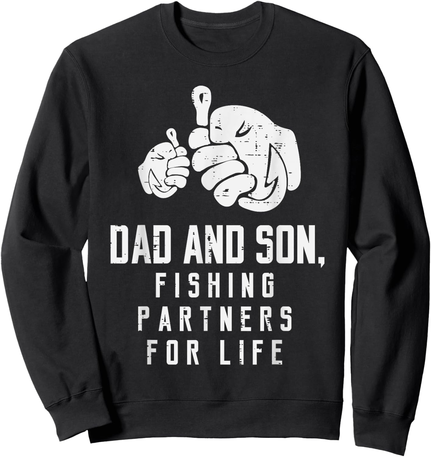 Dad And Son Fishing Partners For Life Matching Boys Men Sweatshirt - Sweatshirt | Black