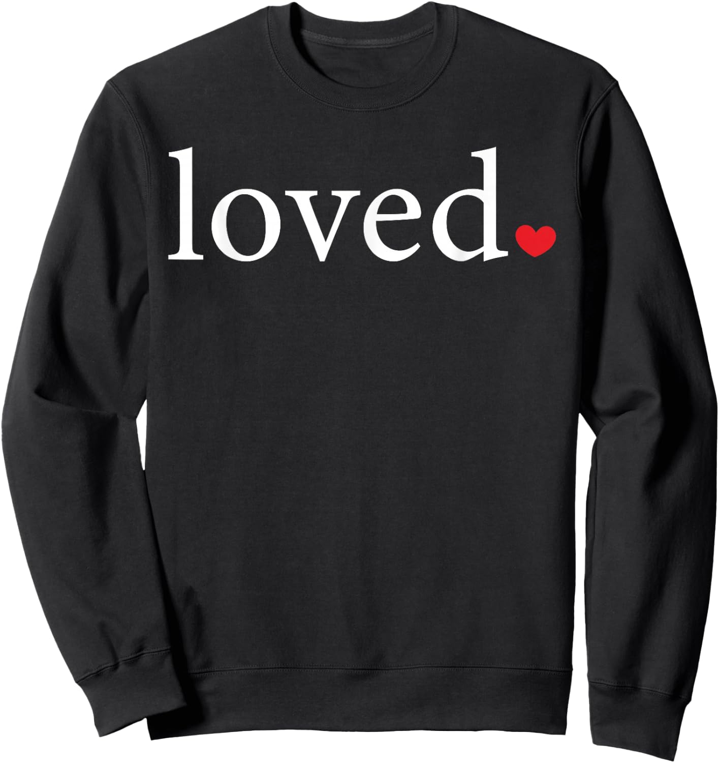 Simply Loved Statement Heart Valentine Affection Adult Kids Sweatshirt - Sweatshirt | Black
