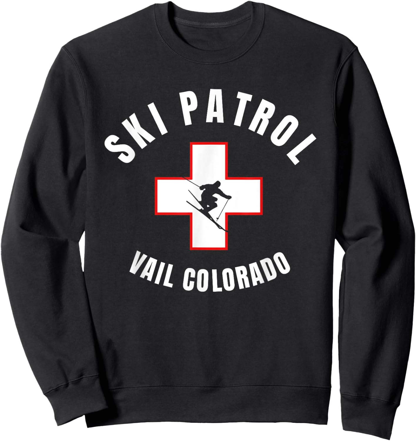Vail Colorado Ski Patrol Sweatshirt - Sweatshirt | Black