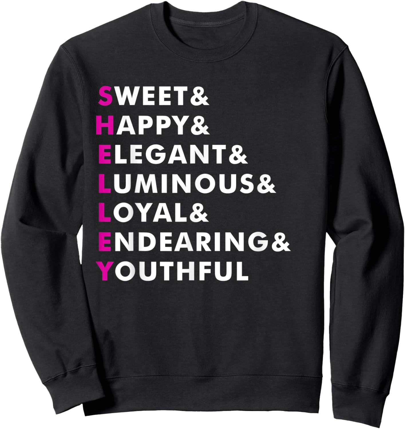 Shelley Name Shirt Personalized Gift Sweatshirt - Sweatshirt | Black