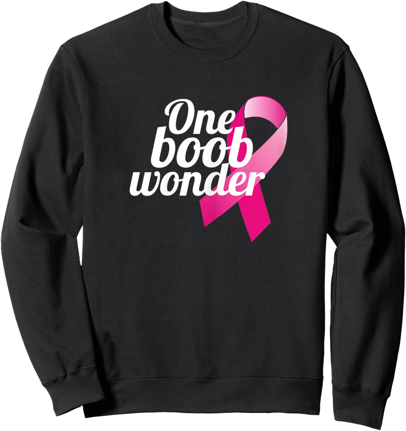 Funny Breast Cancer Mastectomy Recovery Design Sweatshirt - Sweatshirt | Black