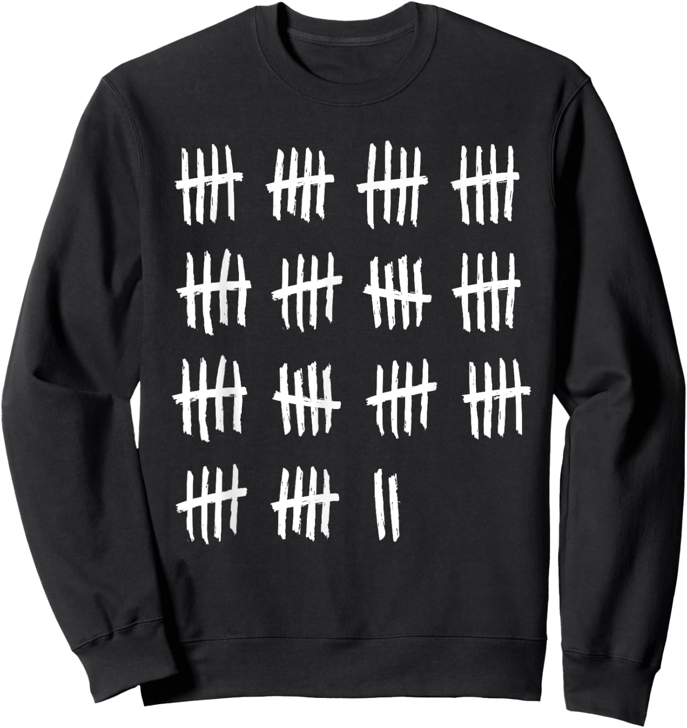 72nd Birthday Outfit 72 Years Old Tally Marks Anniversary Sweatshirt - Sweatshirt | Black