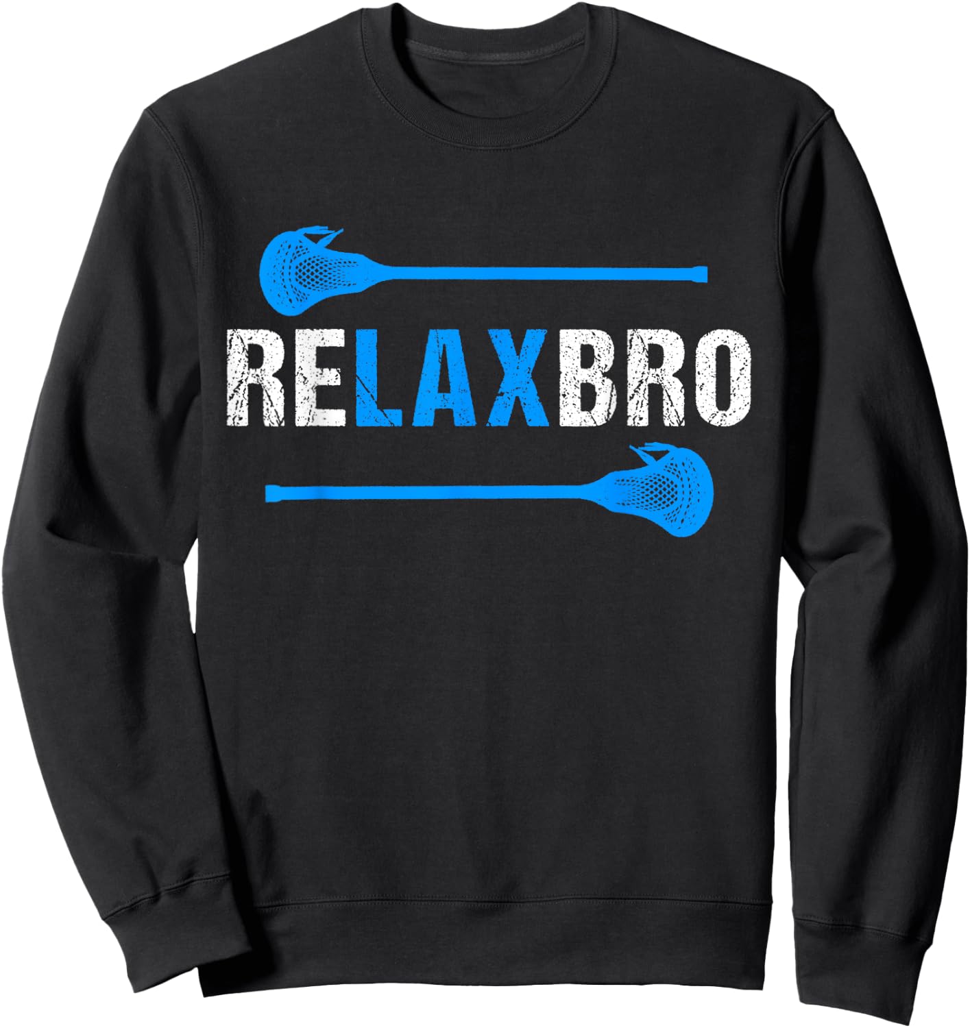 Cool LAX Lacrosse Shirt for Boy Men Sweatshirt - Sweatshirt | Black